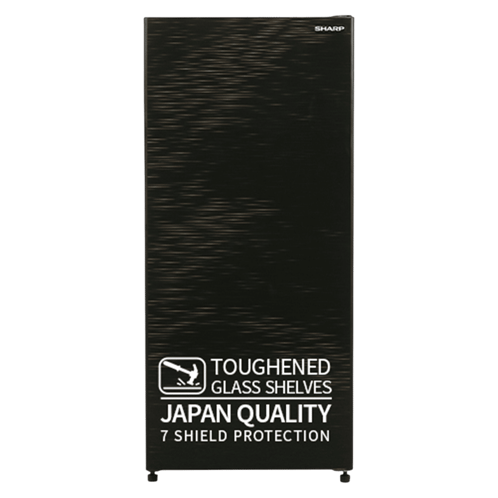 SHARP 175 Litres 4 Star Direct Cool Single Door Refrigerator with Anti Bacterial Gasket (SJ-G19ST-BK, Black)