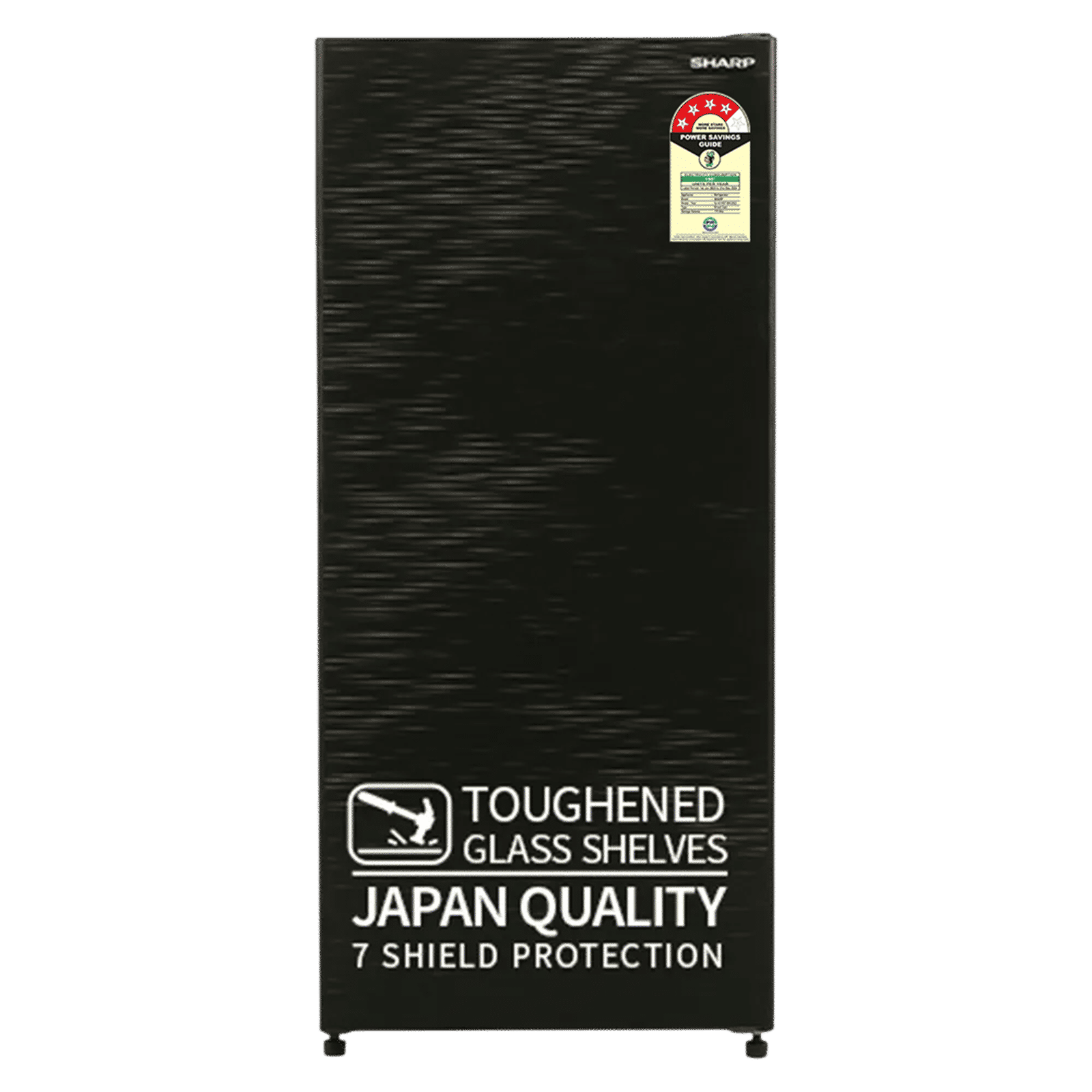 SHARP 175 Litres 4 Star Direct Cool Single Door Refrigerator with Anti Bacterial Gasket (SJ-G19ST-BK, Black)