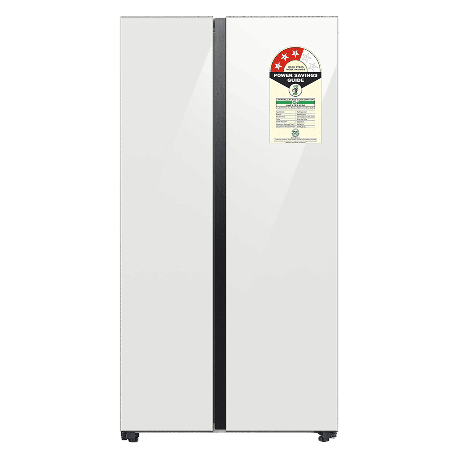 SAMSUNG 653 Litres 3 Star Frost Free Side by Side Door Smart Wifi Enabled  Convertible Refrigerator with Twin Cooling Plus Technology (RS76CB81A312/HL, Clean White)