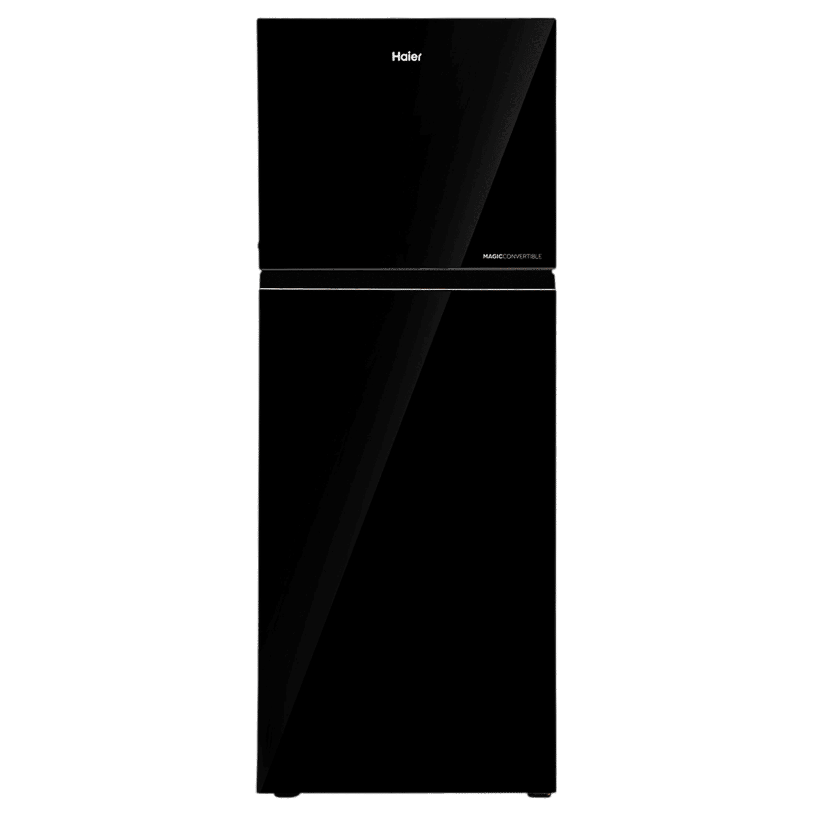 Haier 268 Litres 2 Star Frost Free Double Door Convertible Refrigerator with Turbo Icing (HRF-3182PKG-P, Black Glass)