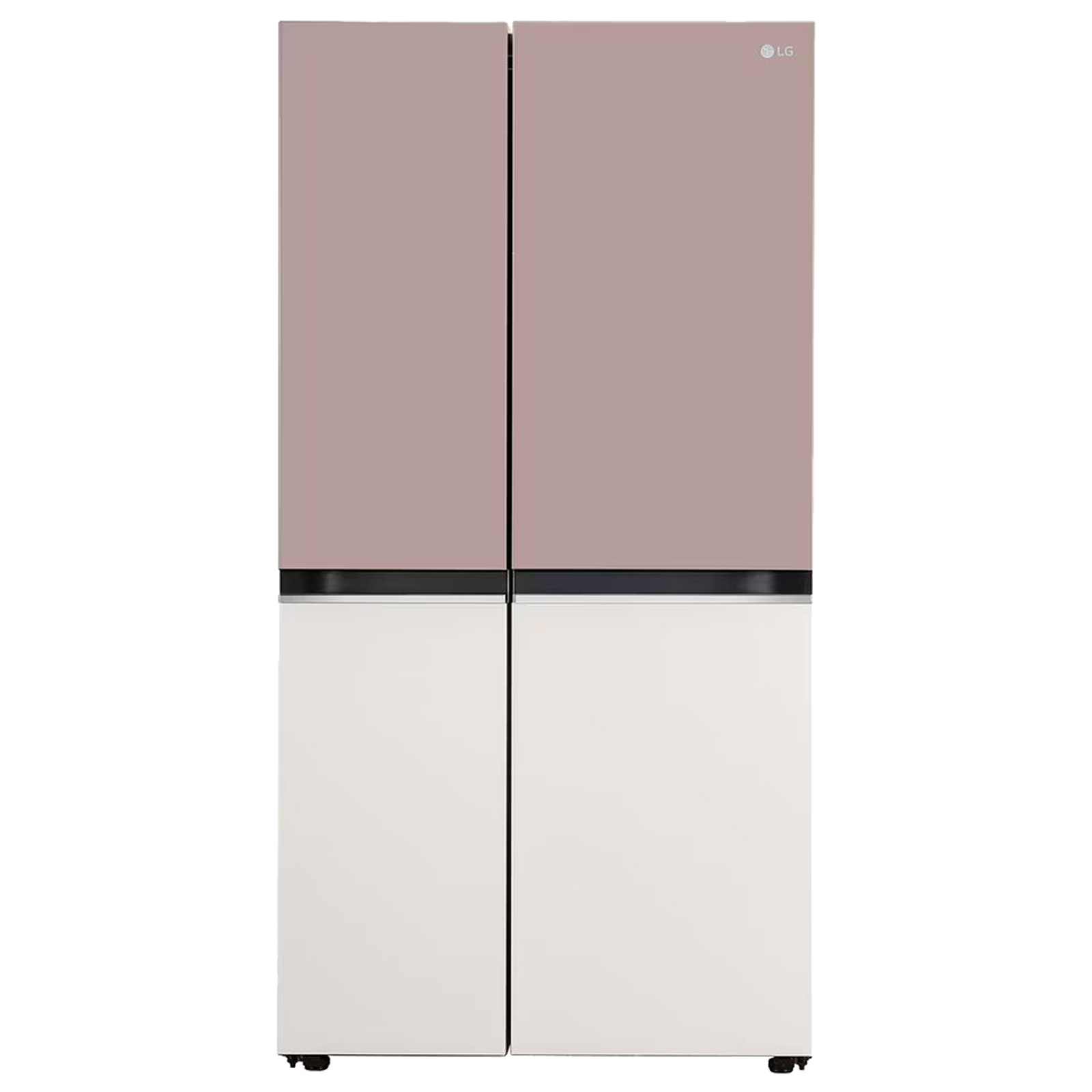 LG 650 Litres 3 Star Frost Free Side by Side Smart Wifi Enabled Refrigerator with Multi Air Flow (GL-B257EPT3, Clay Pink Tango)
