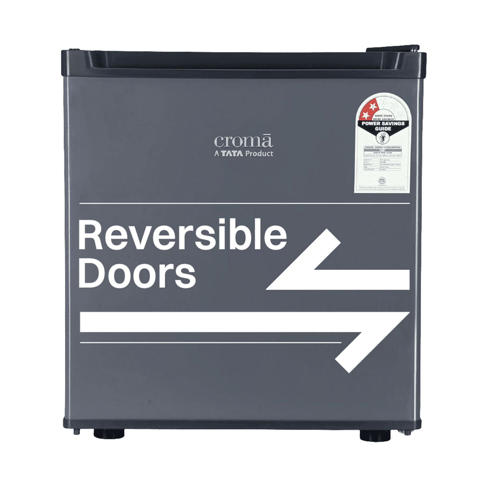 Croma 45 Litres 2 Star Direct Cool Single Door Refrigerator with Anti-Fungal Door Gasket (CRLR045DCC290113, Metallic Grey)