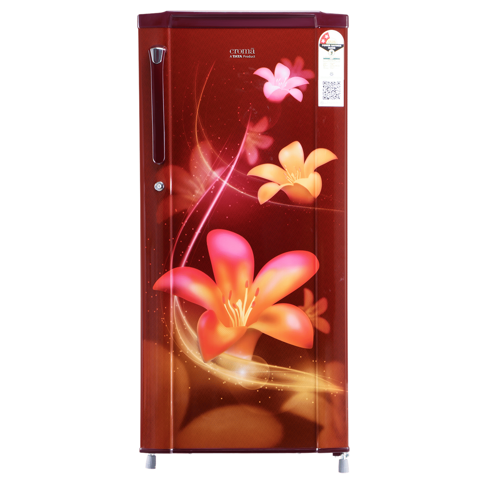 Croma 185 Litres 2 Star Direct Cool Single Door Refrigerator with Anti Fungal Gasket (CRLR185DCC008914, Red Erica)