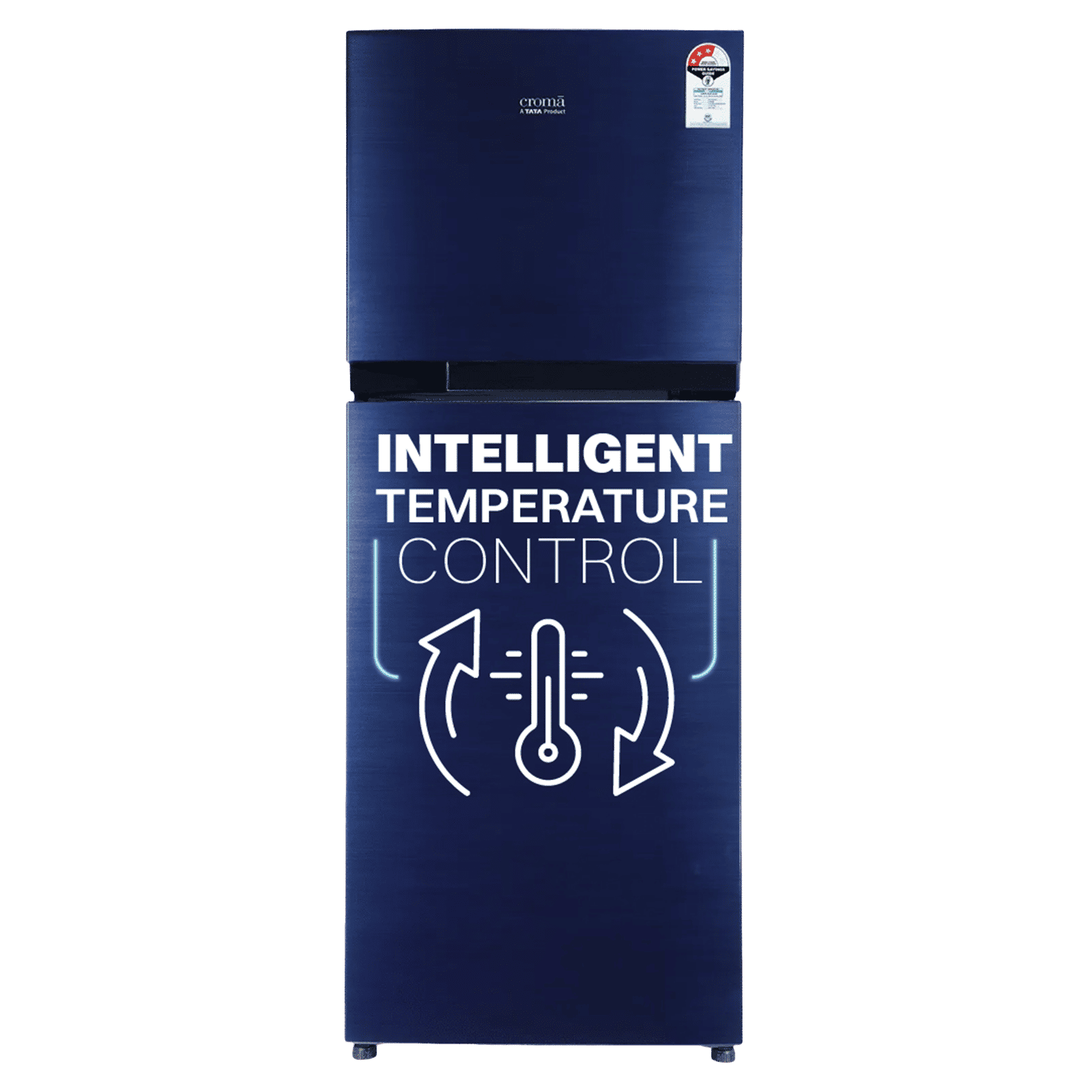 Croma 241 Litres 3 Star Frost Free Double Door Refrigerator with Inverter Technology (CRLR241FID302756, Blue)