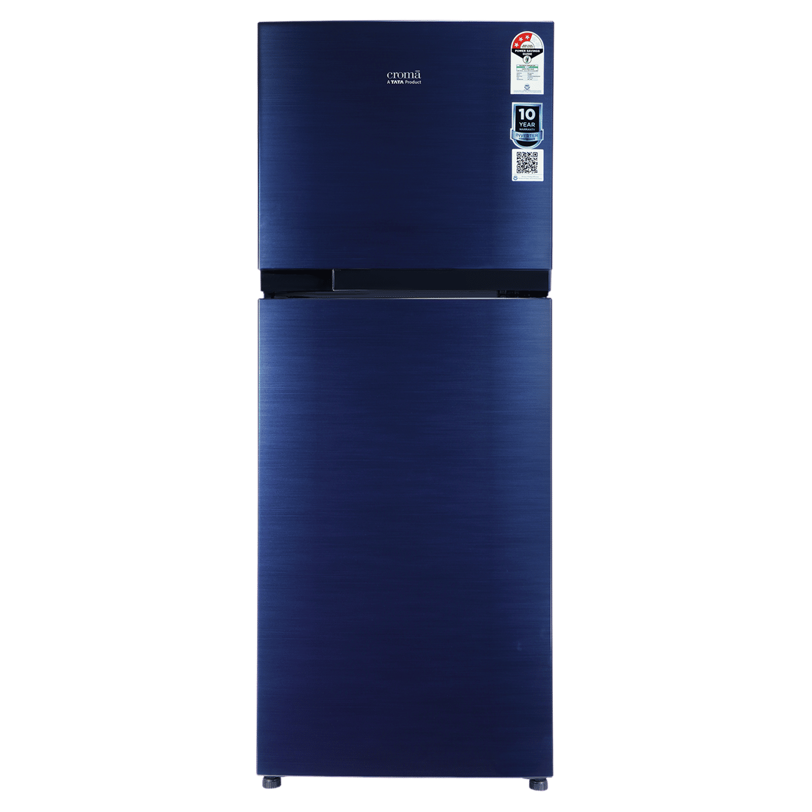 Croma 241 Litres 3 Star Frost Free Double Door Refrigerator with Inverter Technology (CRLR241FID302756, Blue)