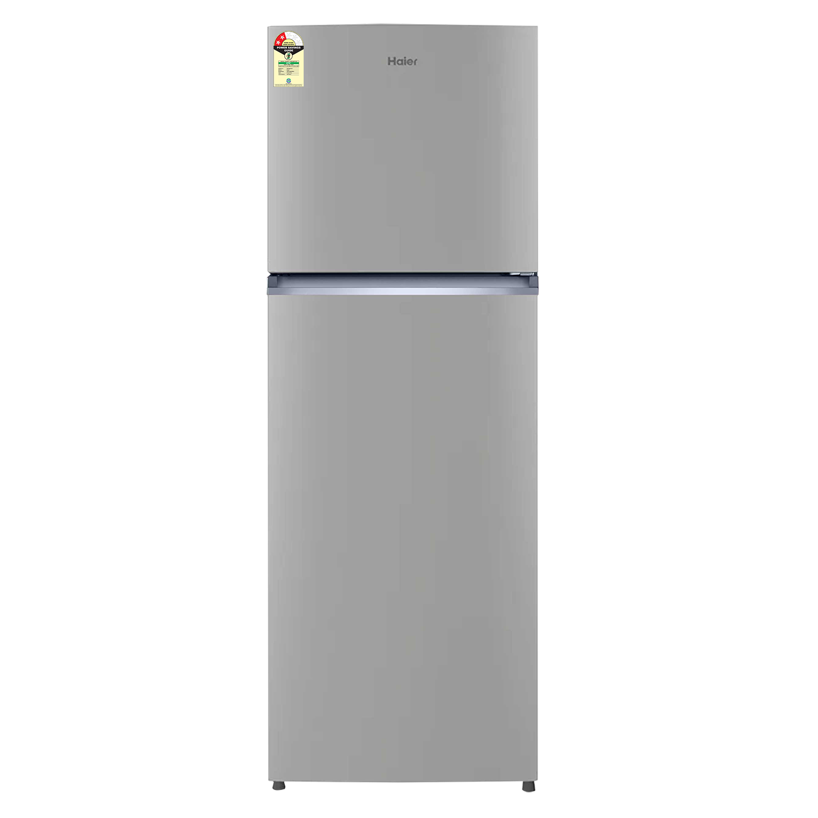 Haier HRF-2902 240 Litres 2 Star Frost Free Double Door Refrigerator with Stabilizer Free Operation (HRF-2902IEBS-P, Brushline Silver)
