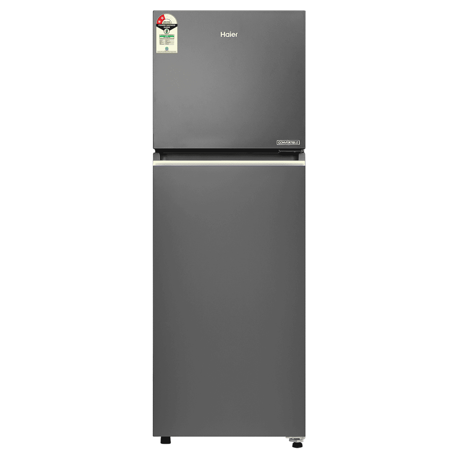 Haier 240 Litres 2 Star Frost Free Double Door Convertible Refrigerator with Turbo Icing Technology (HRF-2902IBGB-P, GE Black)