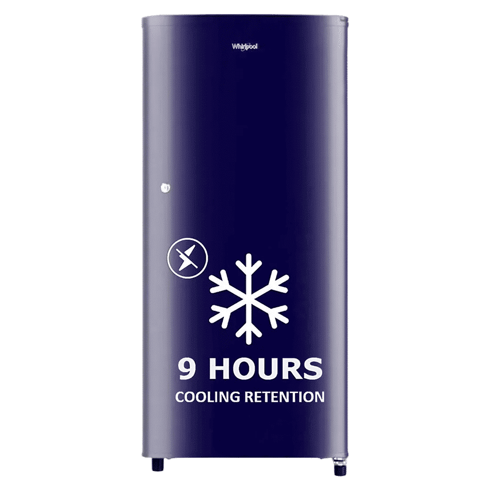 Whirlpool WDE 184 Litres 3 Star Direct Cool Single Door Refrigerator with Antibacterial Gasket (72684, Sapphire Blue)