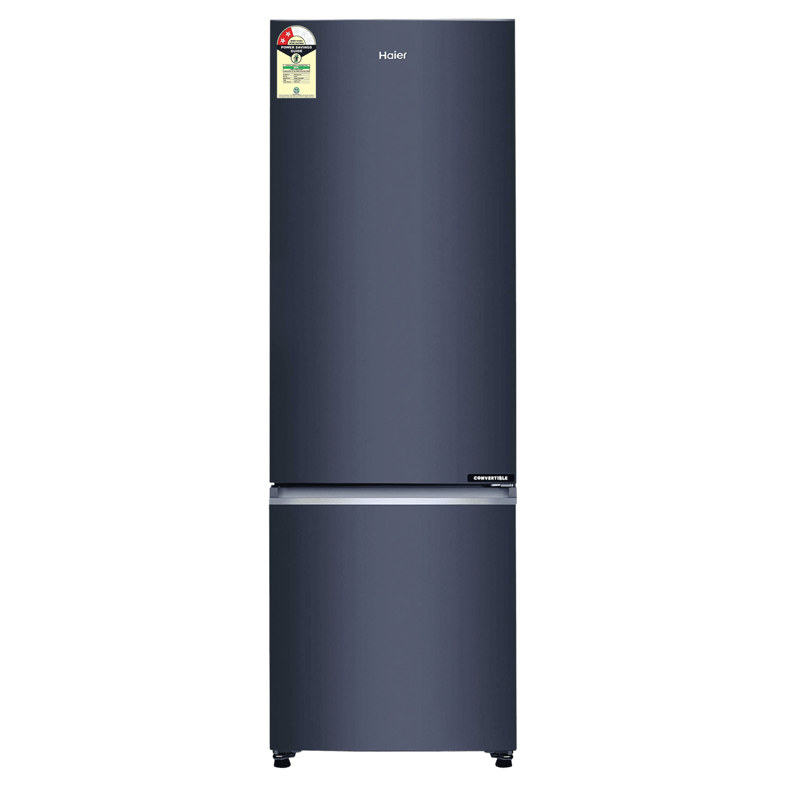 Haier HRB-3152I 265 Litres 2 Star Frost Free Double Door Bottom Mount Convertible Refrigerator with Turbo Icing Technology (HRB-3152IBGK-P, Graphite Black)