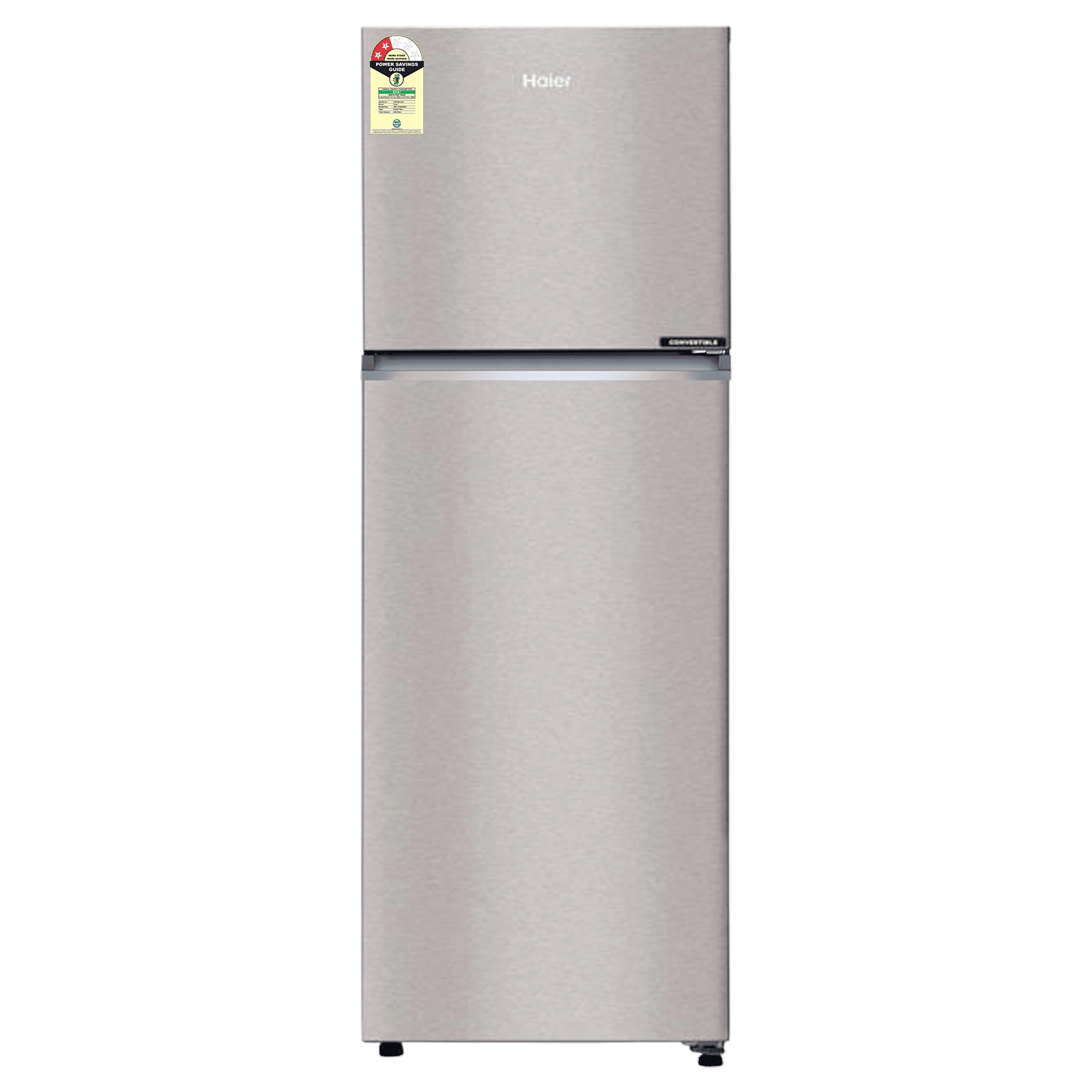 Haier HRF-3182I 268 Litres 2 Star Frost Free Double Door Convertible Refrigerator with Turbo Icing Technology (HRF-3182IBNS-P, Nickel Steel)