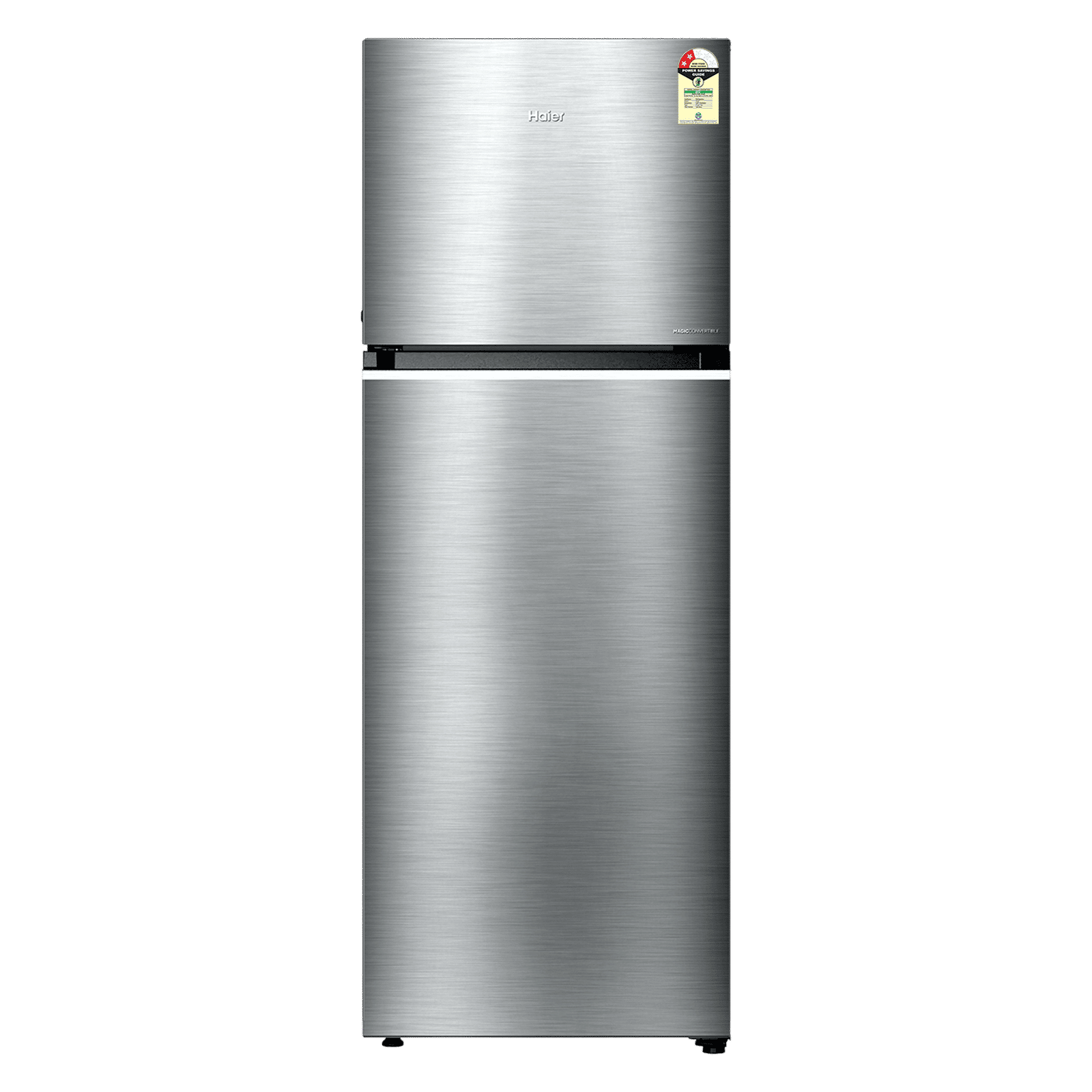 Haier 328 Litres 2 Star Frost Free Double Door Convertible Refrigerator with One Hour Icing Technology (HRF-3782BNS-P, Nickel Steel)