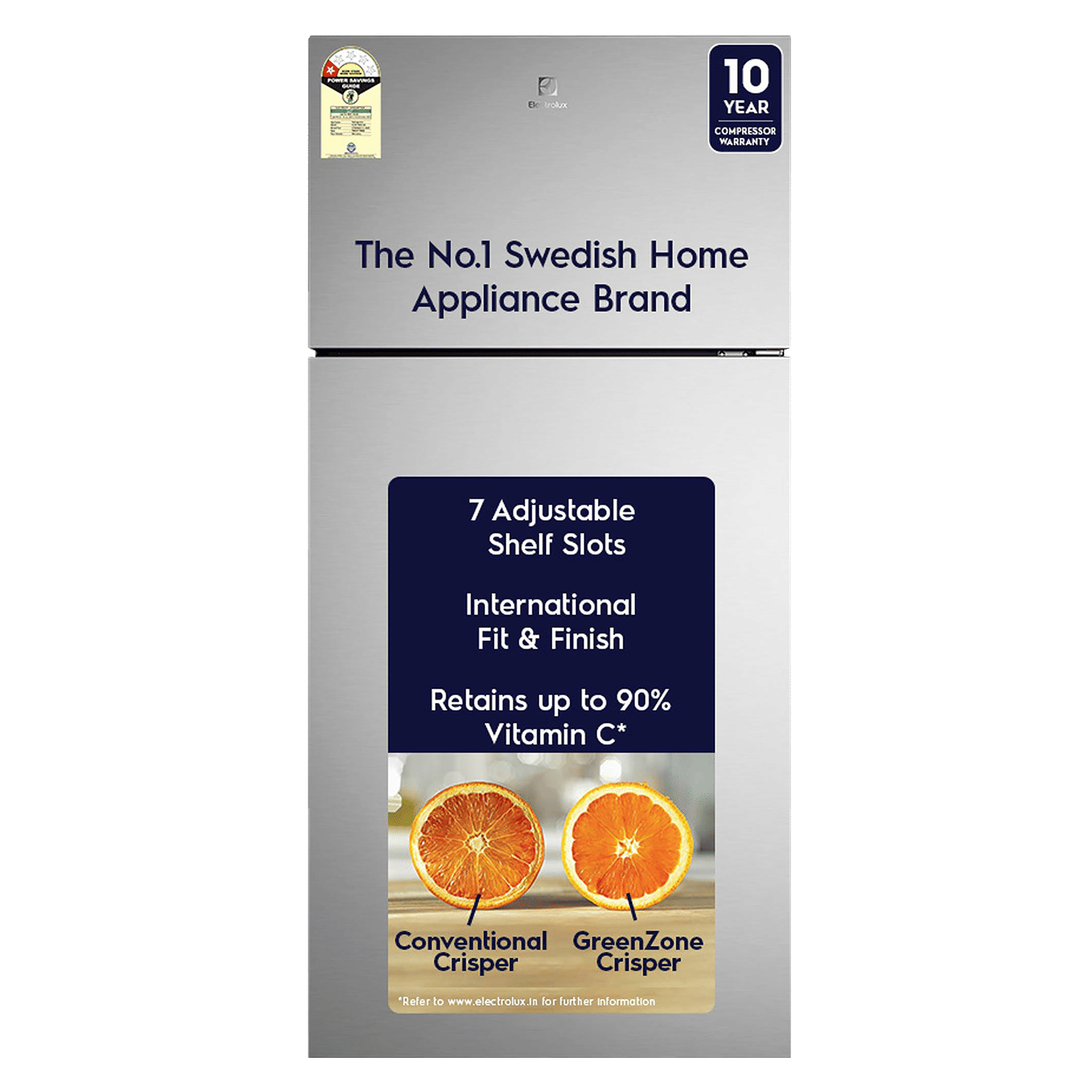 Electrolux 700 Series 503 Litres 1 Star Frost Free Double Door Refrigerator with AI AutoSense (ETM5002C-S, Steel)