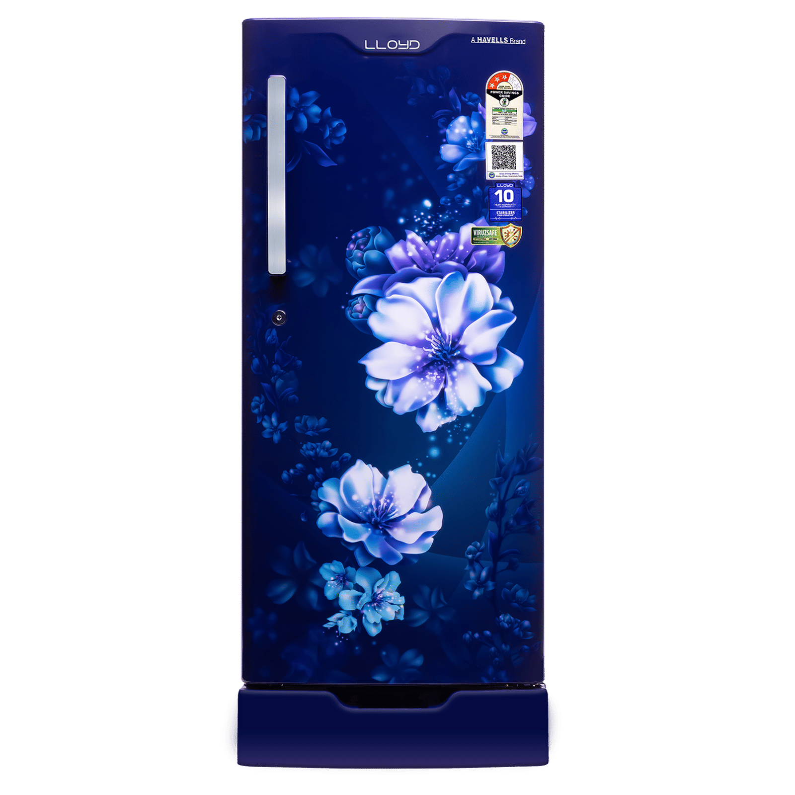 LLYOD 188 Litres 5 Star Direct Cool Single Door Refrigerator with Rapid Freeze Technology (GLDF205SCBS2LC, Cherry Blossom Blue)