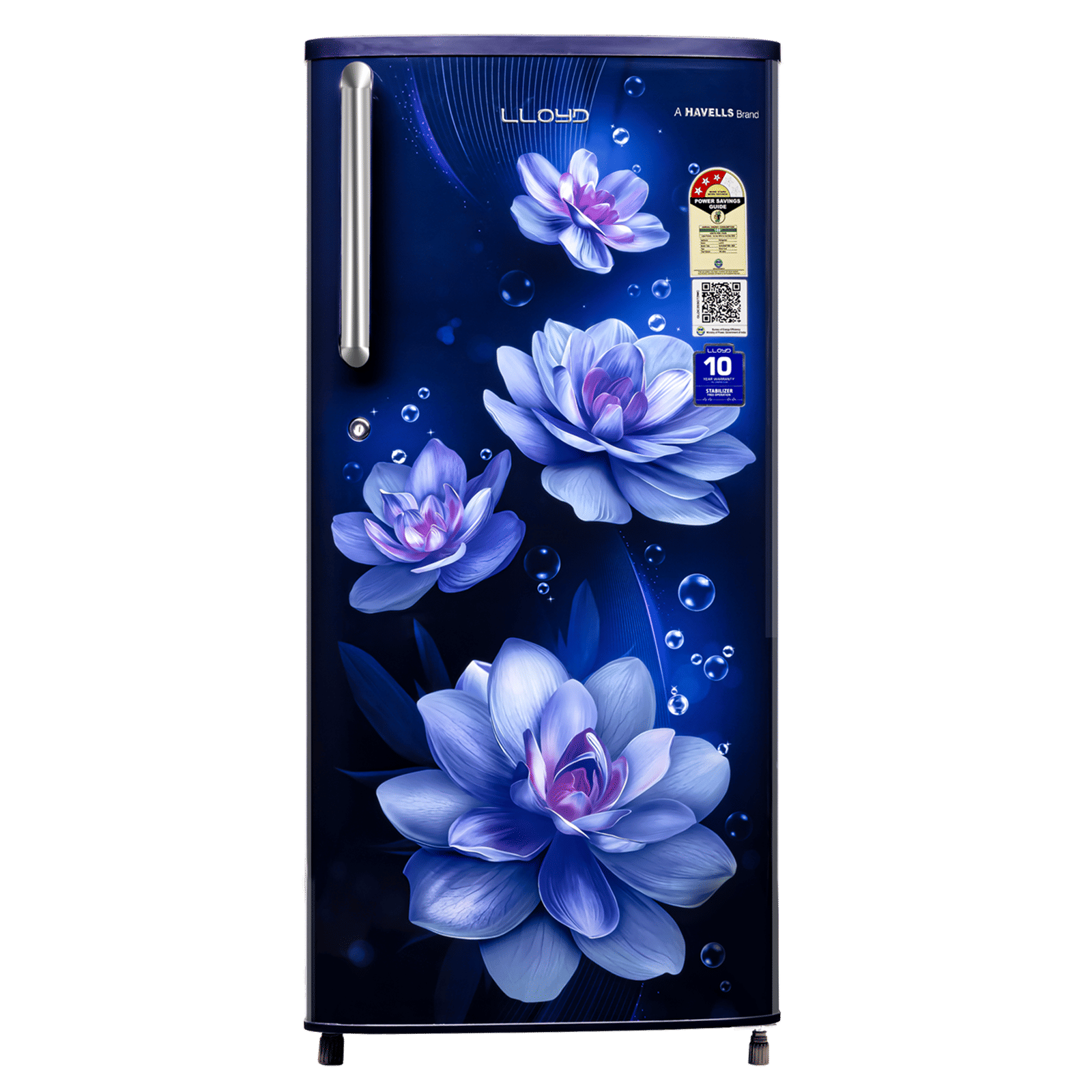 LLOYD 188 Litres 3 Star Direct Cool Single Door Refrigerator with Honeycomb Crisper Technology (GLDC203GSBT2WC, Silk Blue)
