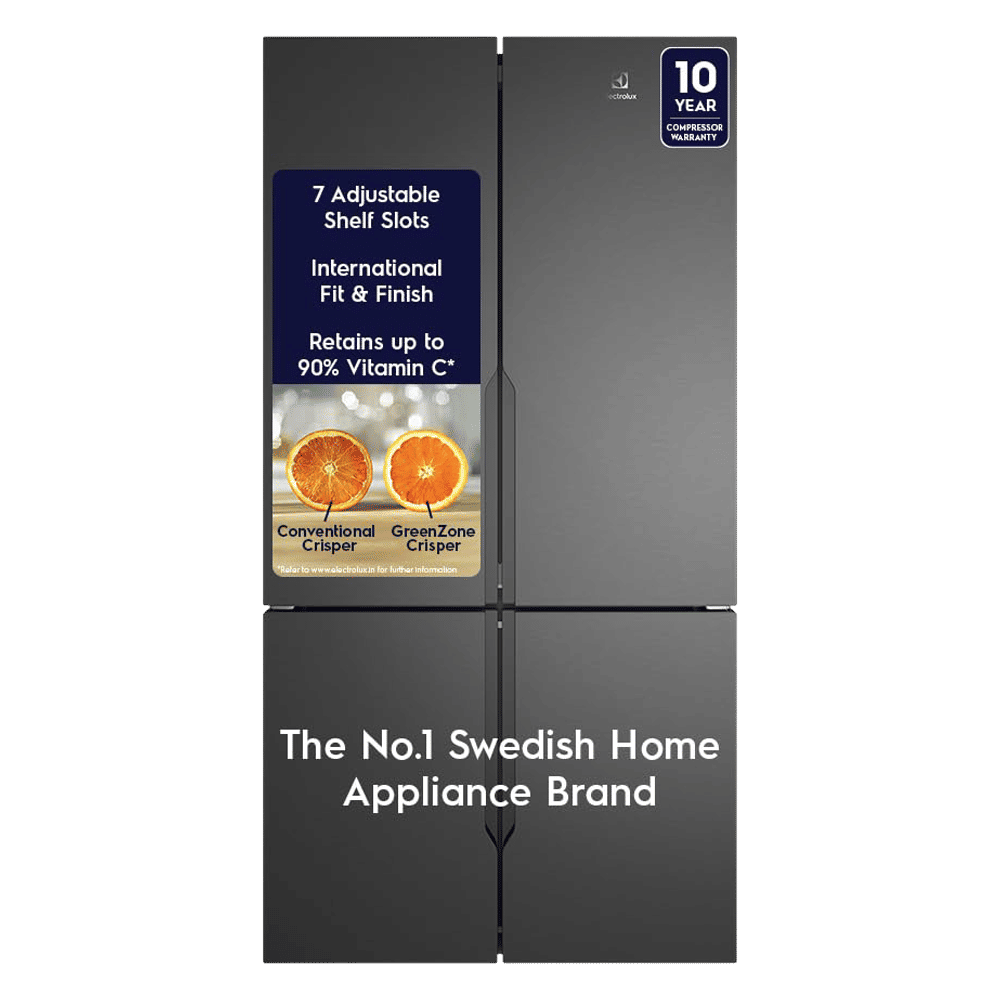 Electrolux 700 Series 564 Litres Frost Free French Door Refrigerator with Electronic Touch Control (EQE5600B-B, Matte Black)