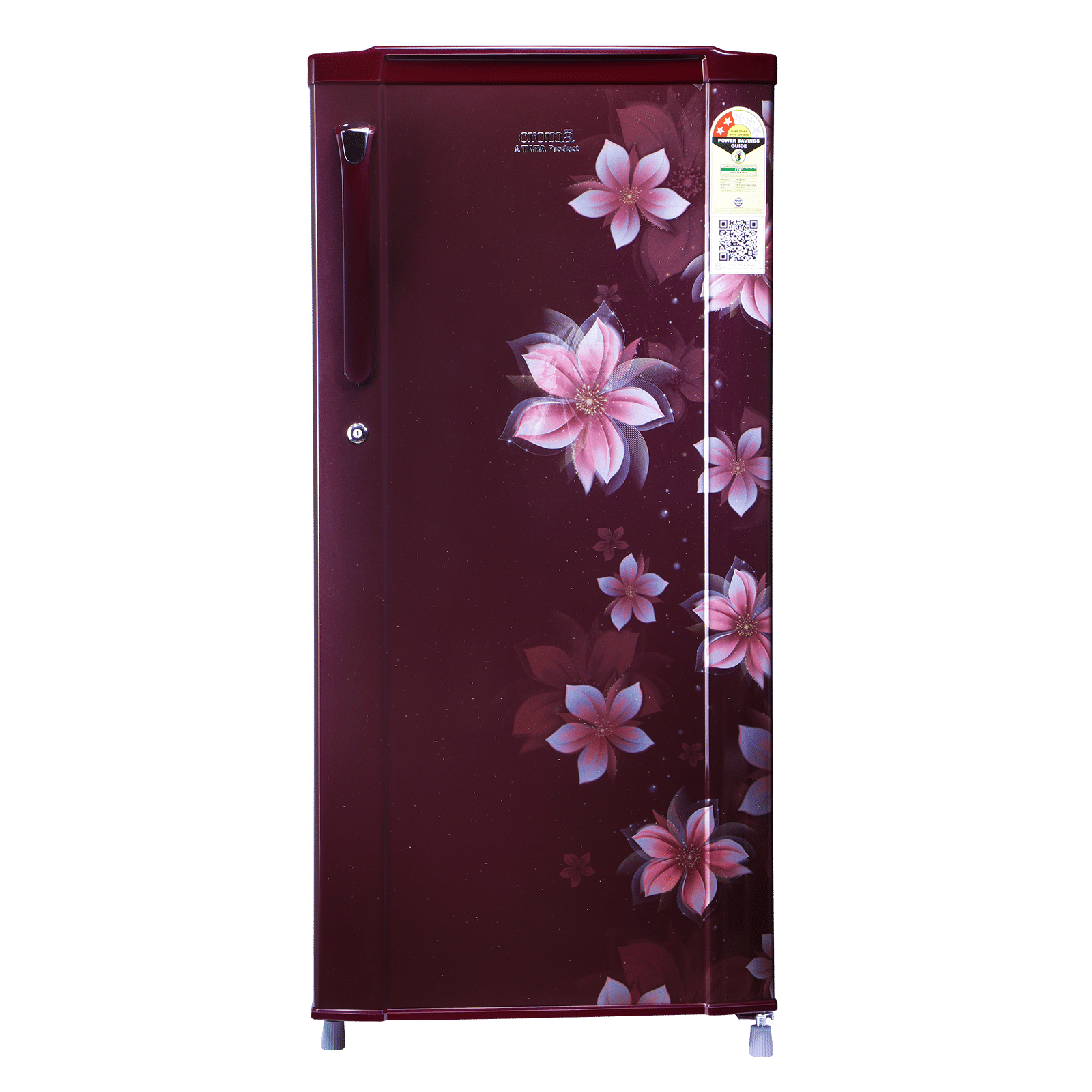Croma 185 Litres 2 Star Direct Cool Single Door Refrigerator with Anti Fungal Gasket (Wine Floral)