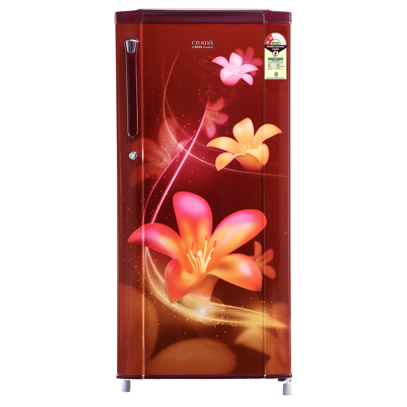 Croma 185 Litres 2 Star Direct Cool Single Door Refrigerator with Anti Fungal Gasket (Red Erika)