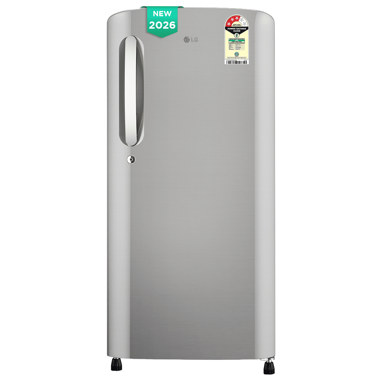 LG 185 Litres 3 Star Direct Cool Single Door Refrigerator with Smart Inverter Compressor (GLD1936YAPZ, Shiny Steel) (2026 Model)