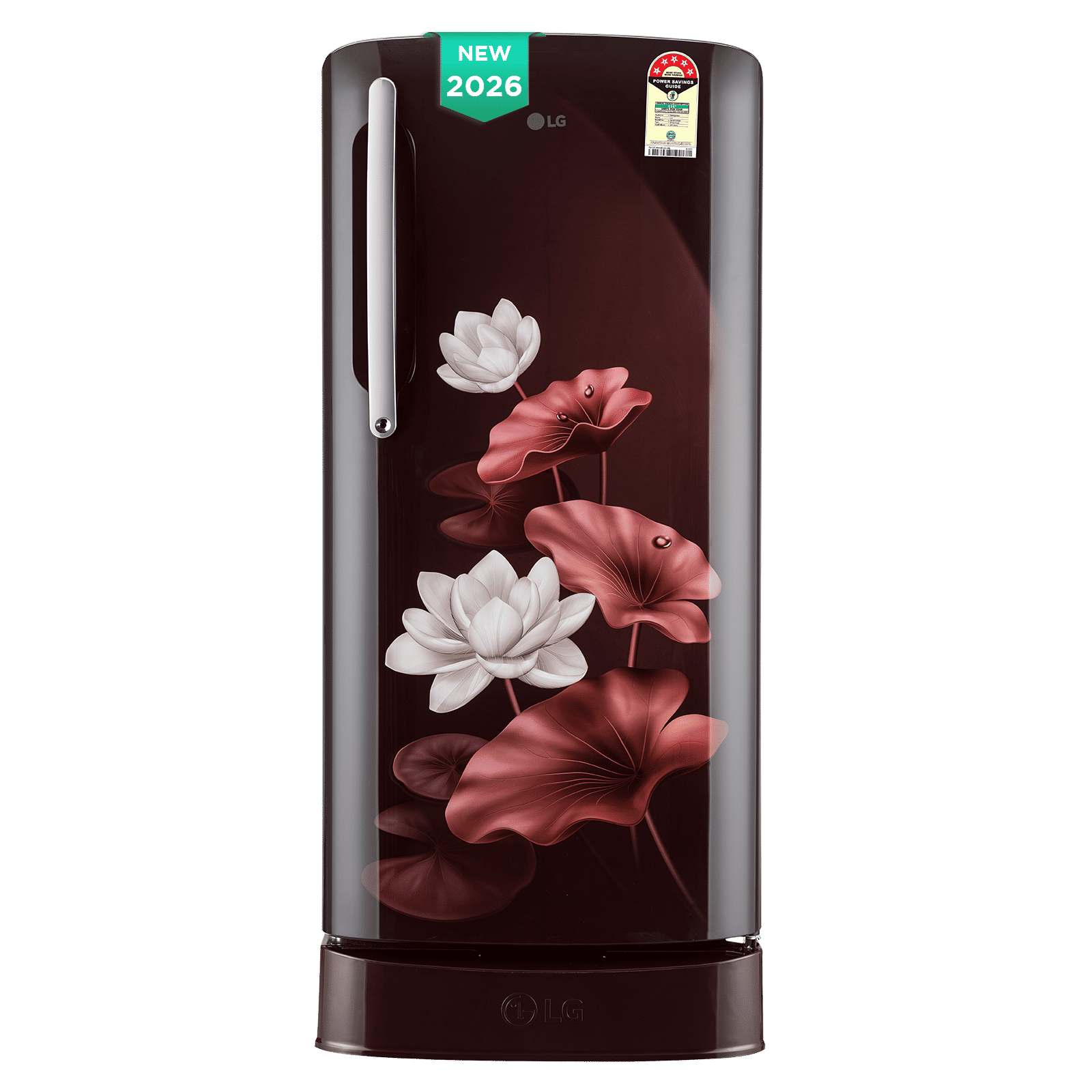 LG 201 Litres 5 Star Direct Cool Single Door Refrigerator with Smart Inverter Compressor (GLD2156ZHSL, Scarlet Lotus) (2026 Model)