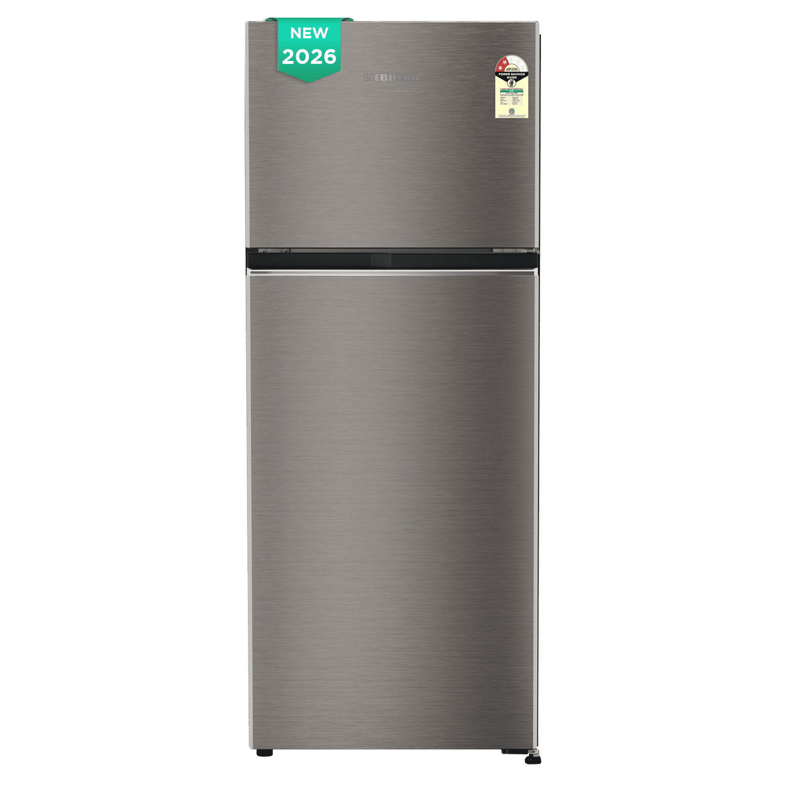 LIEBHERR Pure 225 Litres 2 Star Frost Free Double Door Refrigerator with Central Power Cooling Technology (TCHgsB 2411, Grey Steel) (2026 Model)