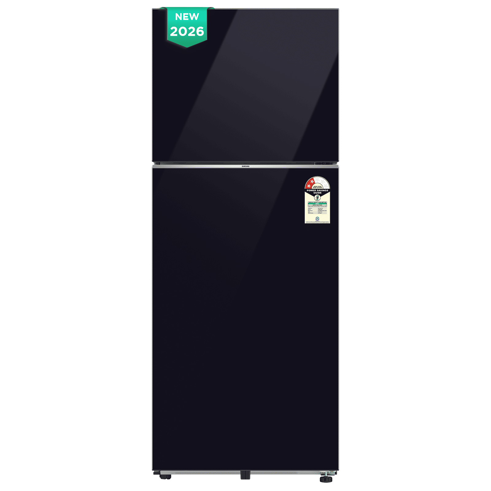 Samsung RT45 419 Litres 2 Star Frost Free Double Door Smart Wifi Enabled Refrigerator with Bespoke AI (RT45HB6A4222HL, Black Glass) (2026 Model)