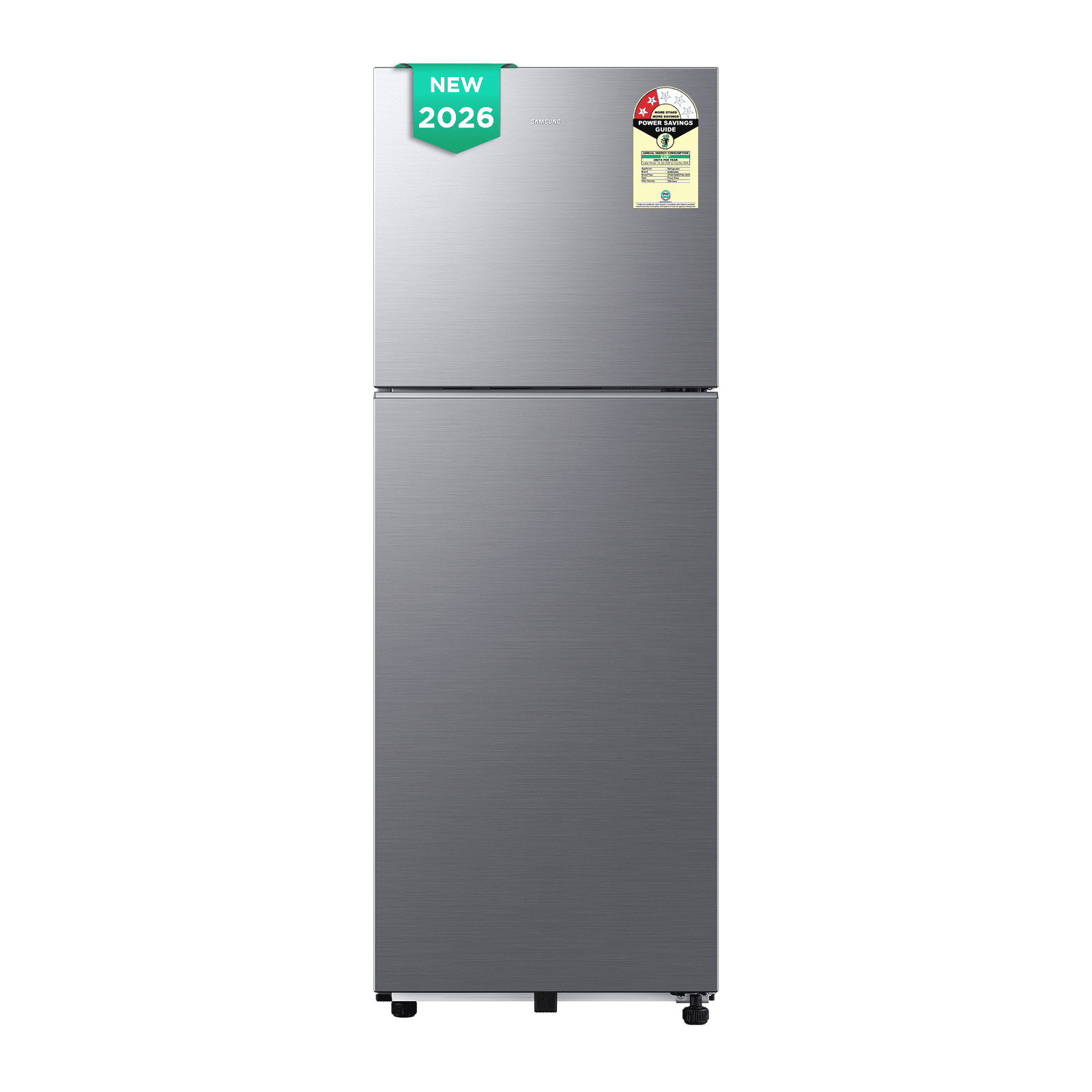 Samsung H28 236 Litres 2 Star Frost Free Double Door Refrigerator with All Around Cooling (RT40H28W2PNL, Elegant Inox) (2026 Model)