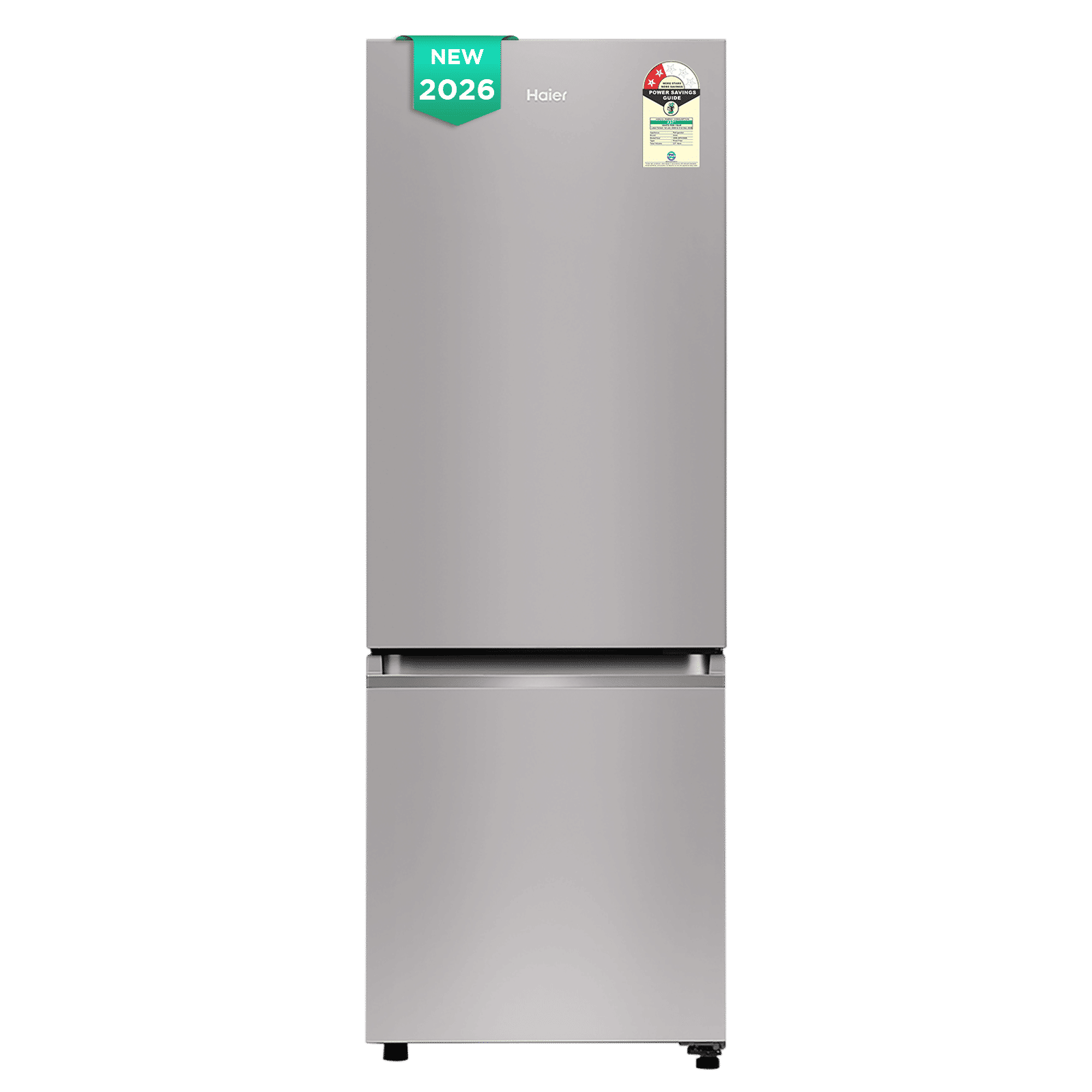Haier 237 Litres 2 Star Frost Free Double Door Bottom Mount Convertible Refrigerator with Faster Ice Making in 49 Minutes (HRB-2872IETSA-P, Titanium Steel) (2026 Model)