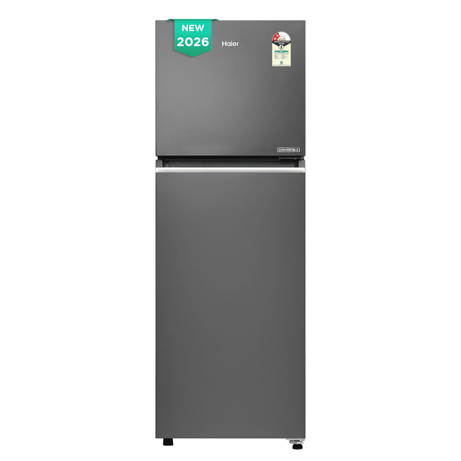Haier 240 Litres 2 Star Frost Free Double Door Convertible Refrigerator with 200% Faster Ice Maker (HRF-2902IBGBA-P, GE Black) (2026 Model) (2026 Model)