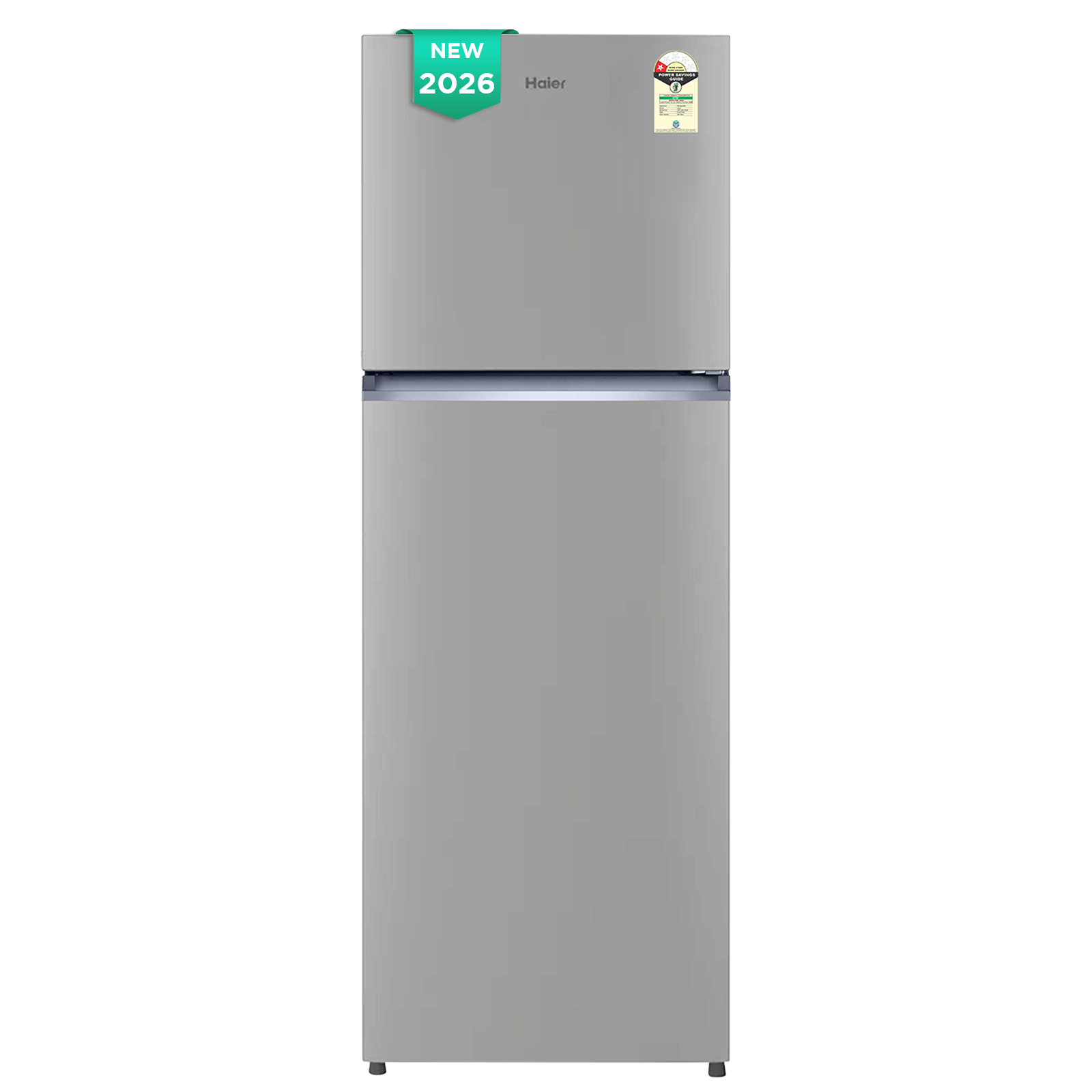 Haier 240 Litres 1 Star Frost Free Double Door Refrigerator with 200% Faster Ice Maker (HRF-2901EBSA-P, Brushline Silver) (2026 Model)