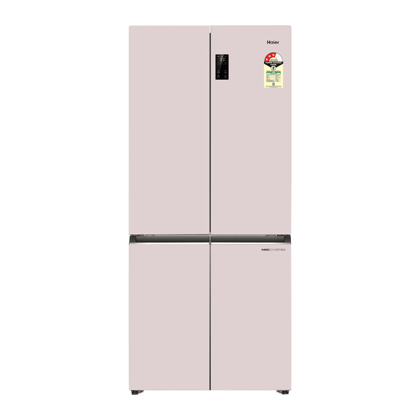 Haier Vogue Lumiere 520 Litres 3 Star Frost Free Side by Side Refrigerator with Digital Display Panel (HRB-600MP, Mauve Pink)