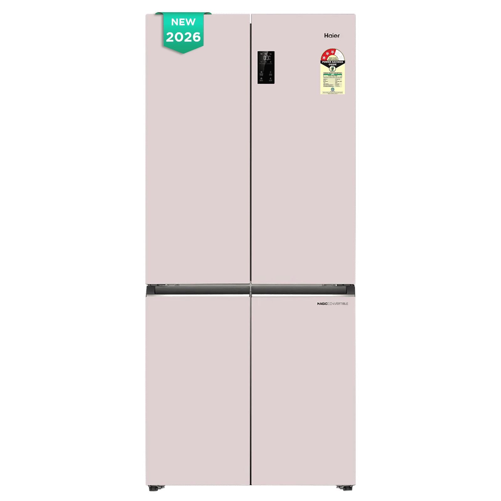 Haier Vogue Lumiere 520 Litres 3 Star Frost Free Side by Side Refrigerator with Digital Display Panel (HRB-600MP, Mauve Pink) (2026 Model)
