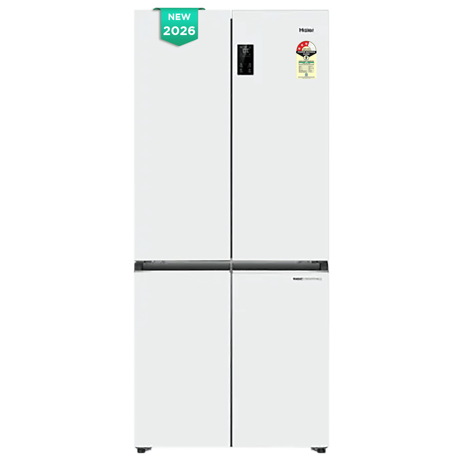 Haier Vogue Lumiere 520 Litres 3 Star Frost Free Side by Side Refrigerator with Digital Display Panel (HRB-600PW, Pearl White) (2026 Model)