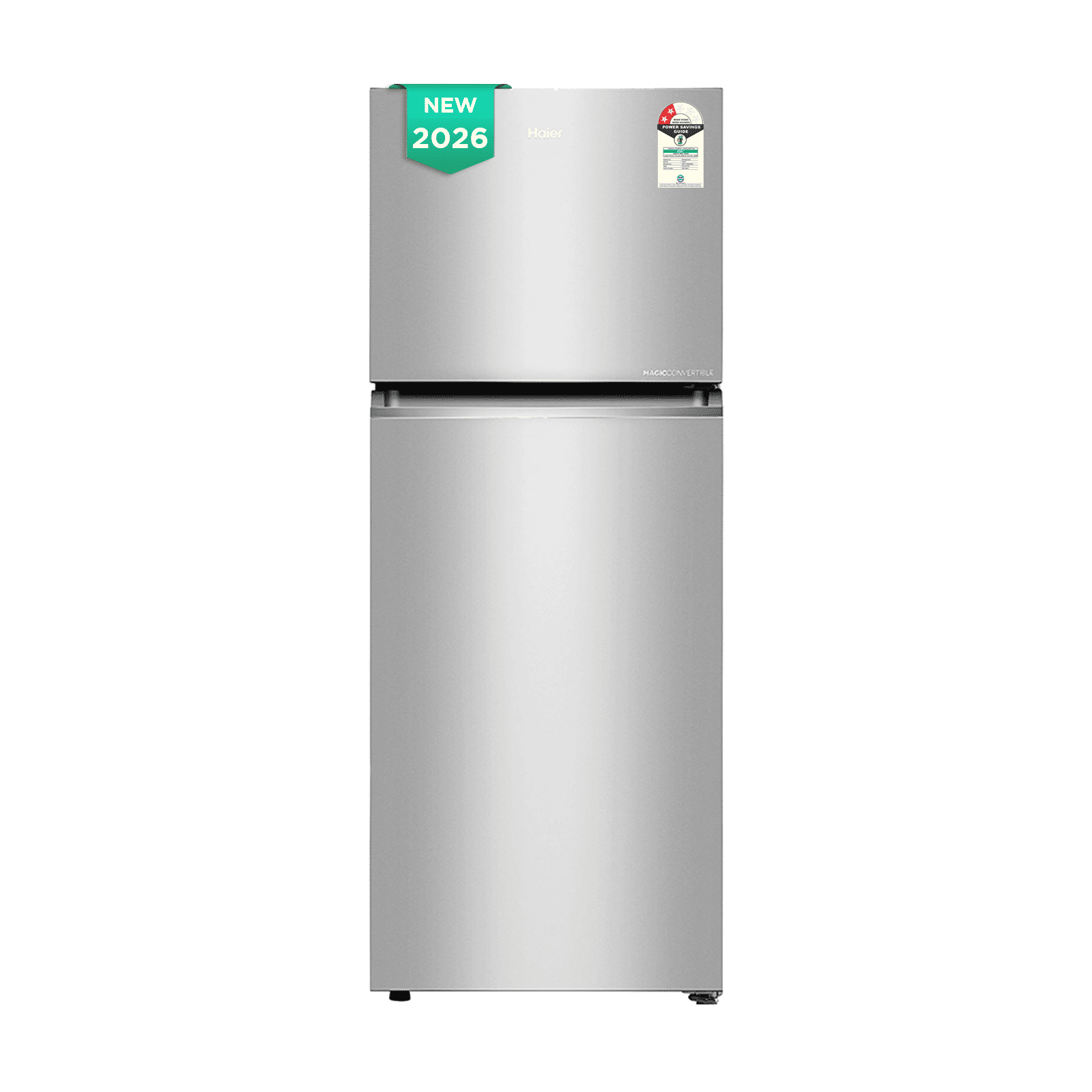 Haier 328 Litres 2 Star Frost Free Double Door Convertible Refrigerator with Triple Inverter Technology (HRF-3782BNSA-P, Nickel Steel) (2026 Model) (2026 Model)