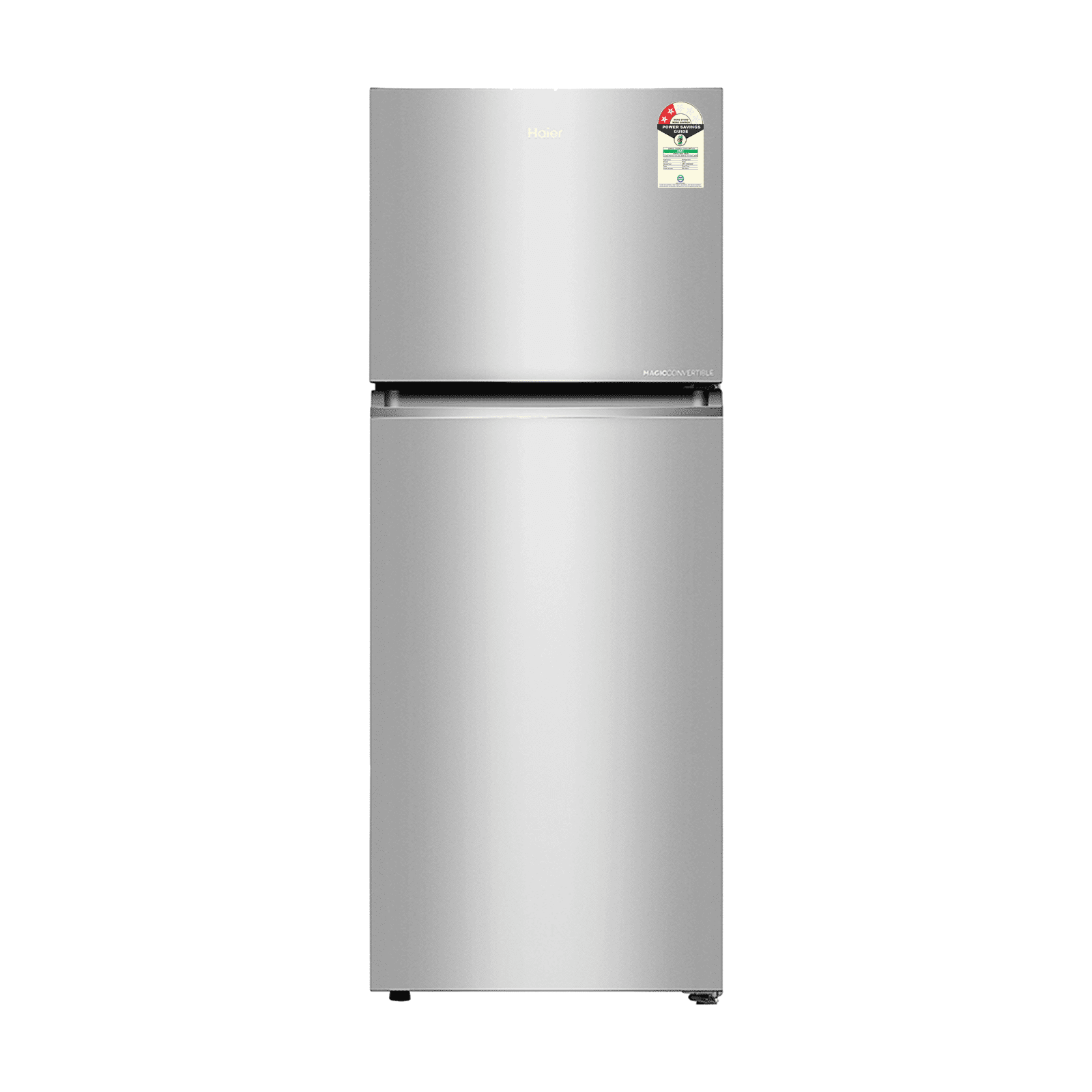 Haier 328 Litres 2 Star Frost Free Double Door Convertible Refrigerator with Triple Inverter Technology (HRF-3782BNSA-P, Nickel Steel)
