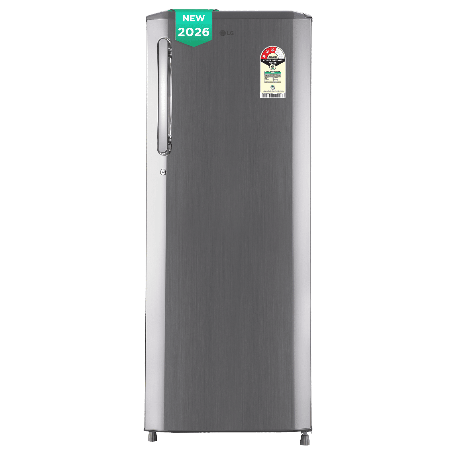 LG 261 Litres 3 Star Direct Cool Single Door Refrigerator with Auto Smart Connect (GLD2736YBPZ, Shiny Steel) (2026 Model)
