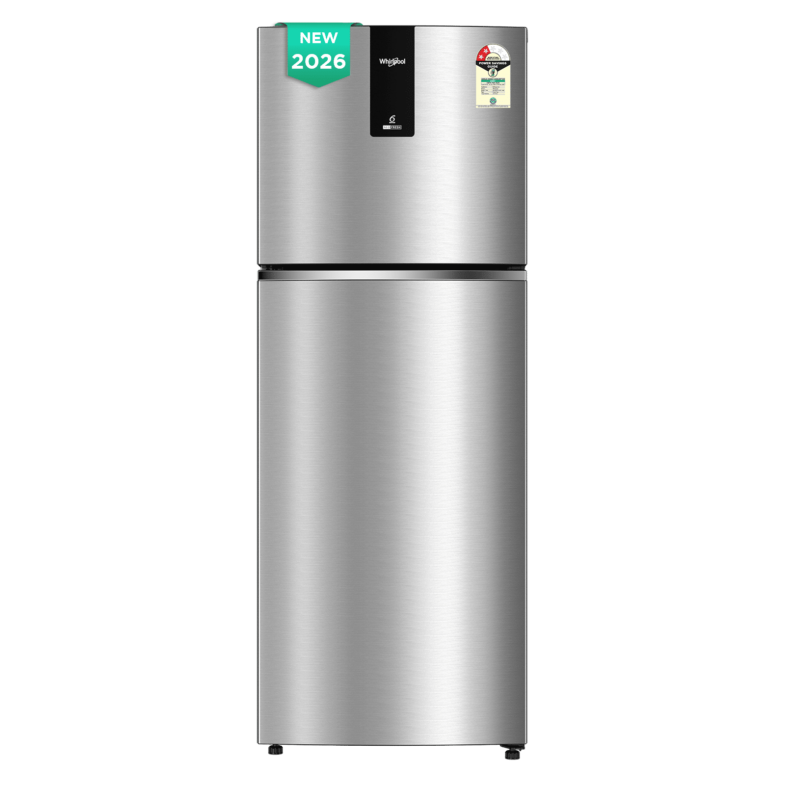 Whirlpool Neofresh 235 Litres 2 Star Frost Free Double Door Refrigerator with 6th Sense Technology (22315, Silver) (2026 Model)