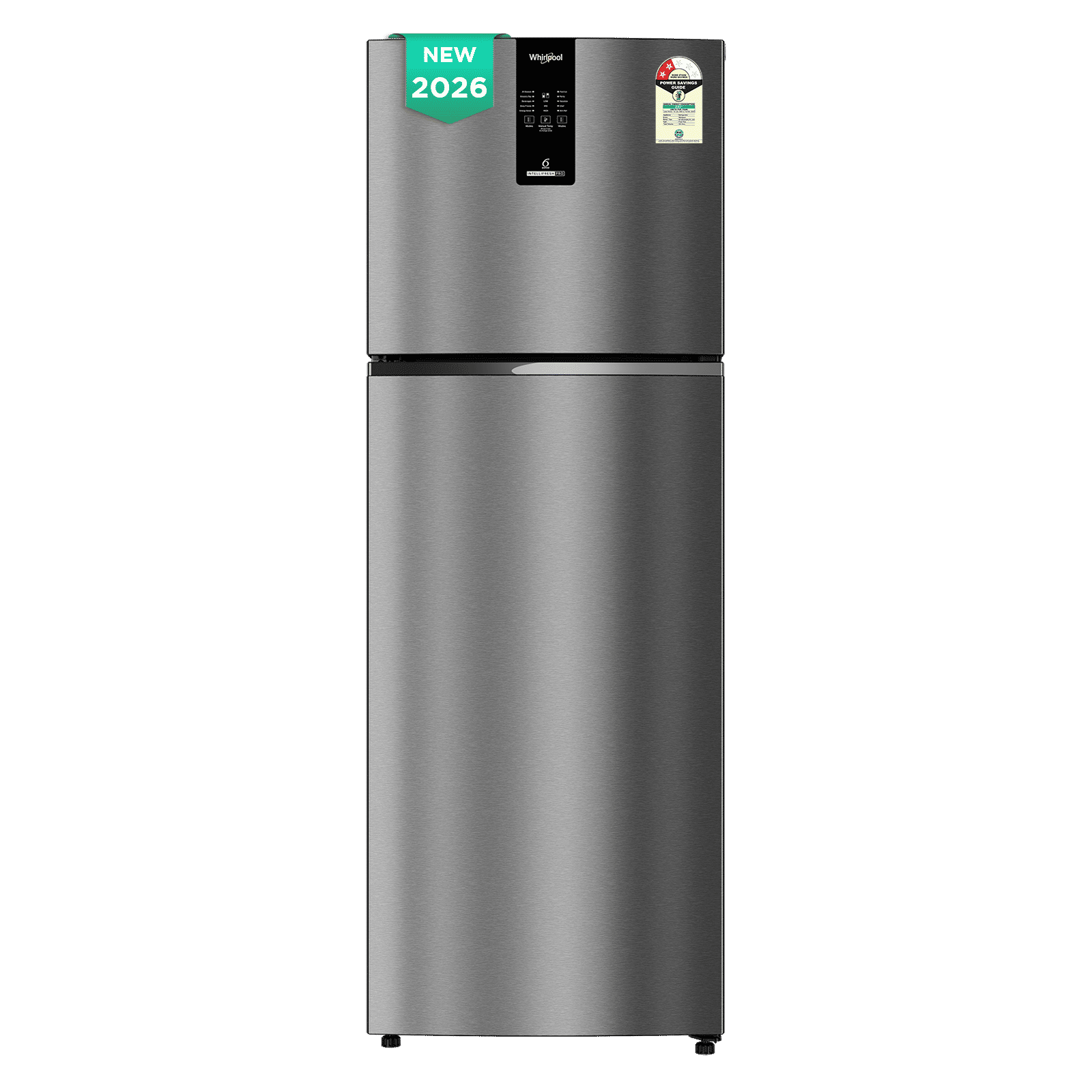 Whirlpool Intellifresh Pro 308 Litres 2 Star Frost Free Double Door Convertible Refrigerator with 6th Sense Deep Freeze Technology (22409, Silver) (2026 Model)