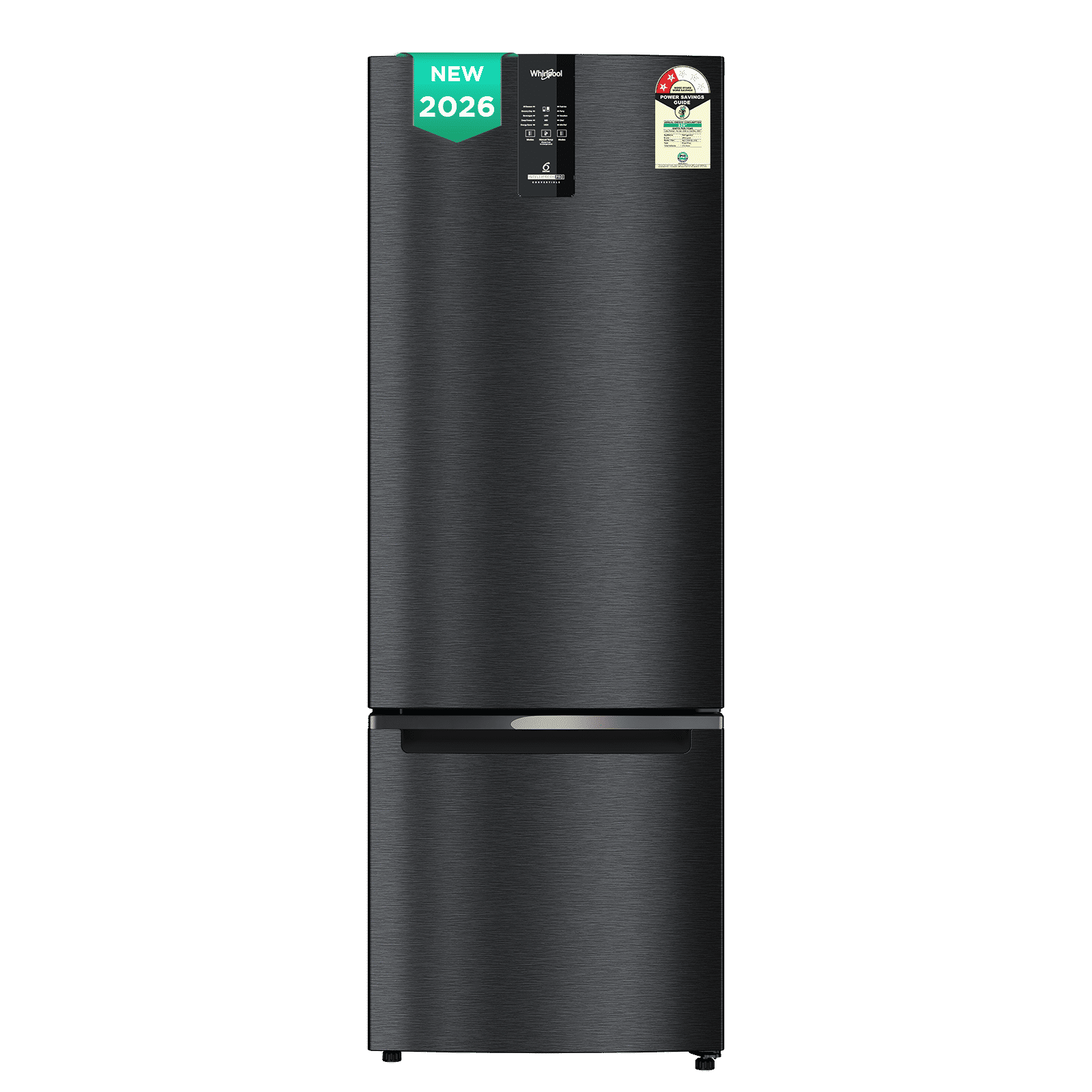 Whirlpool Intellifresh Pro 312 Litres 2 Star Frost Free Double Door Bottom Mount Convertible Refrigerator with 6th Sense Adaptive Intelligence Technology (22403, Black)