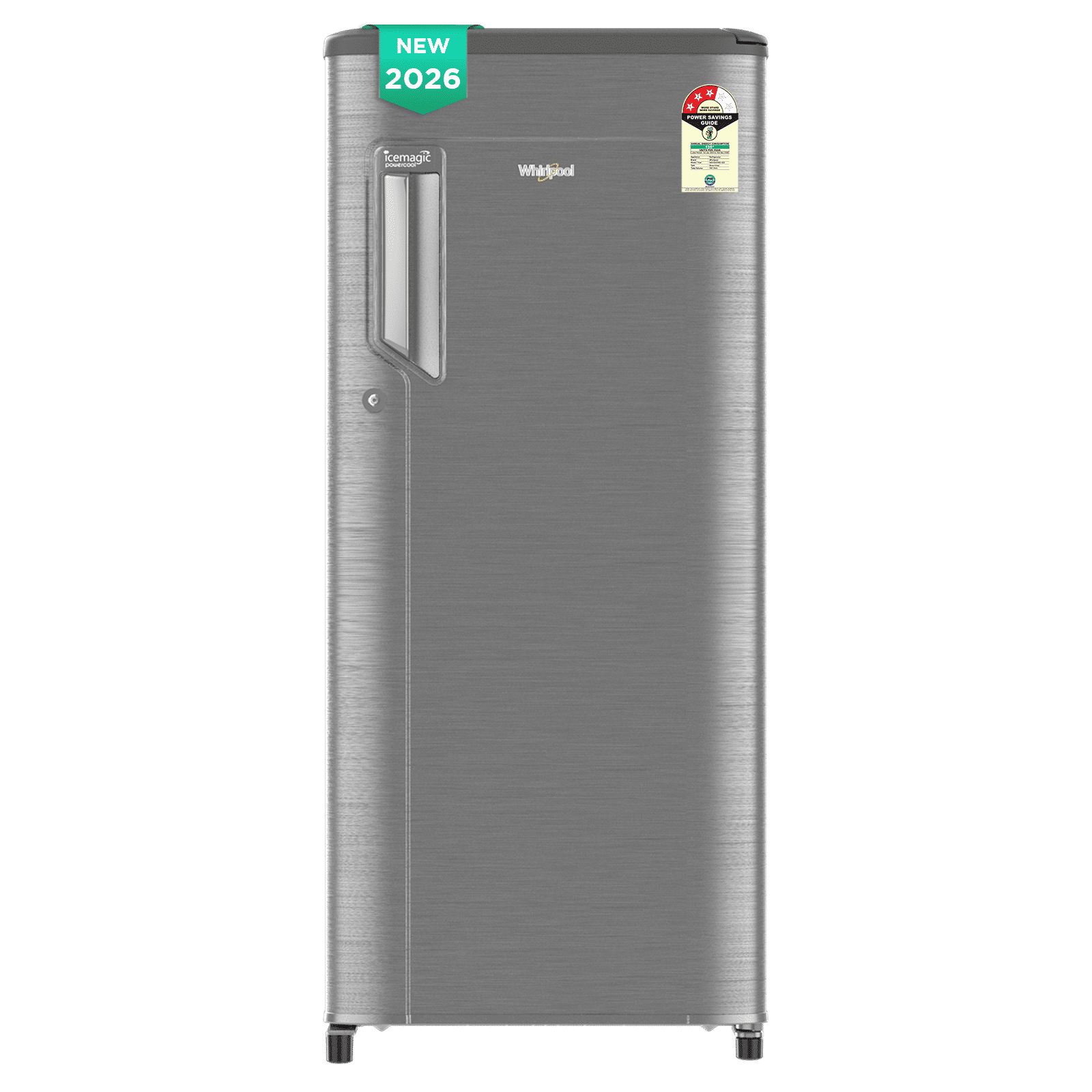 Whirlpool Ice Magic Power Cool 192 Litres 3 Star Direct Cool Singe Door Refrigerator with Stabilizer Free Operation (73621, Grey) (2026 Model)