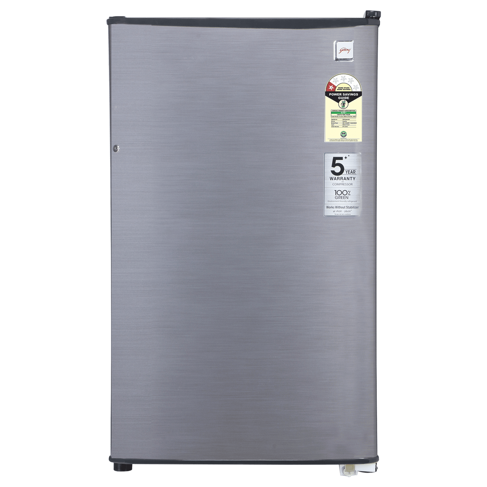 Godrej Champ 97 Litres 1 Star Direct Cool Single Door Refrigerator with Large Bottle space (52141501SD03882, Steel Glow)