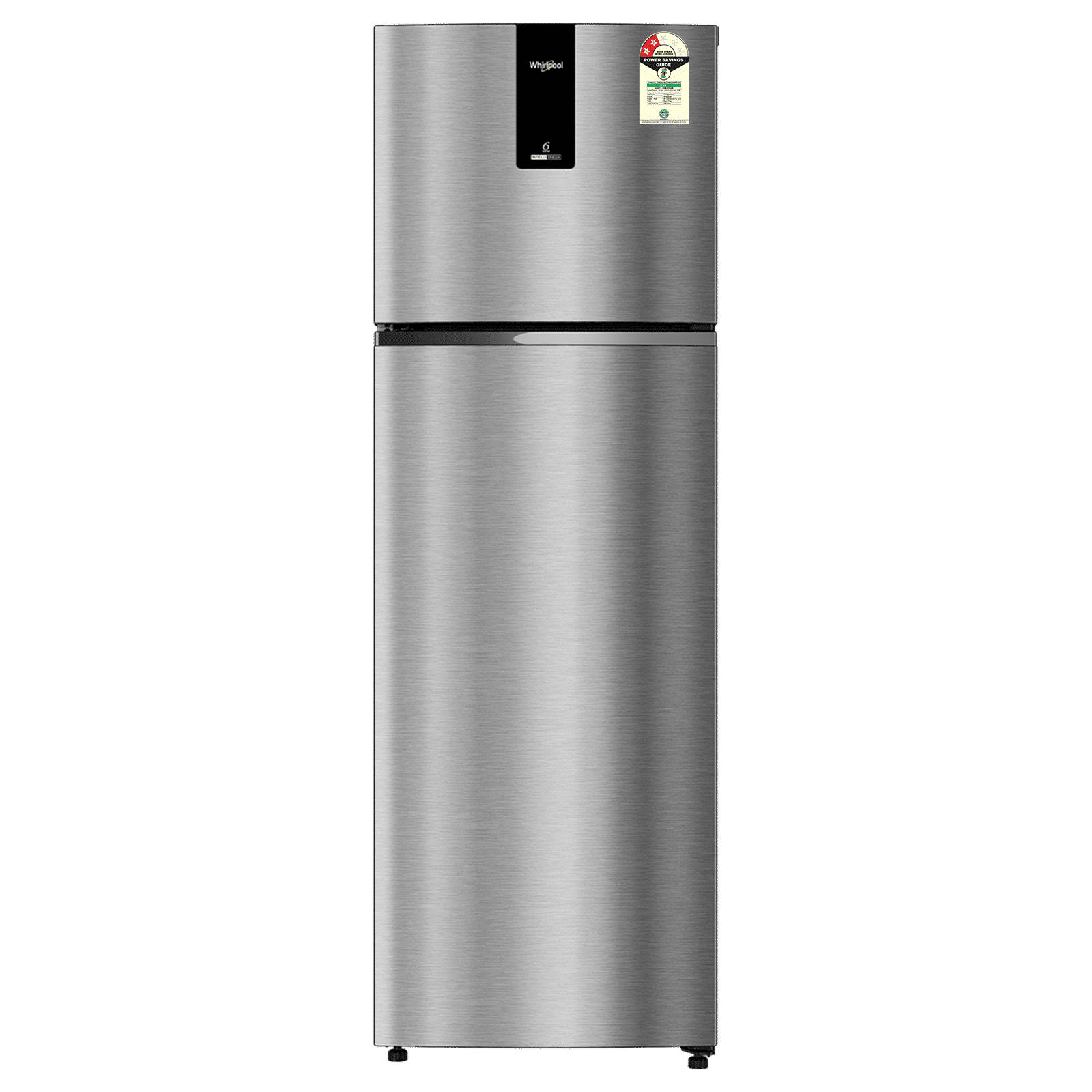 Whirlpool Intellifresh 308 Litres 2 Star Frost Free Double Door Convertible Refrigerator with Microblock Technology (22399, Illusia Steel)
