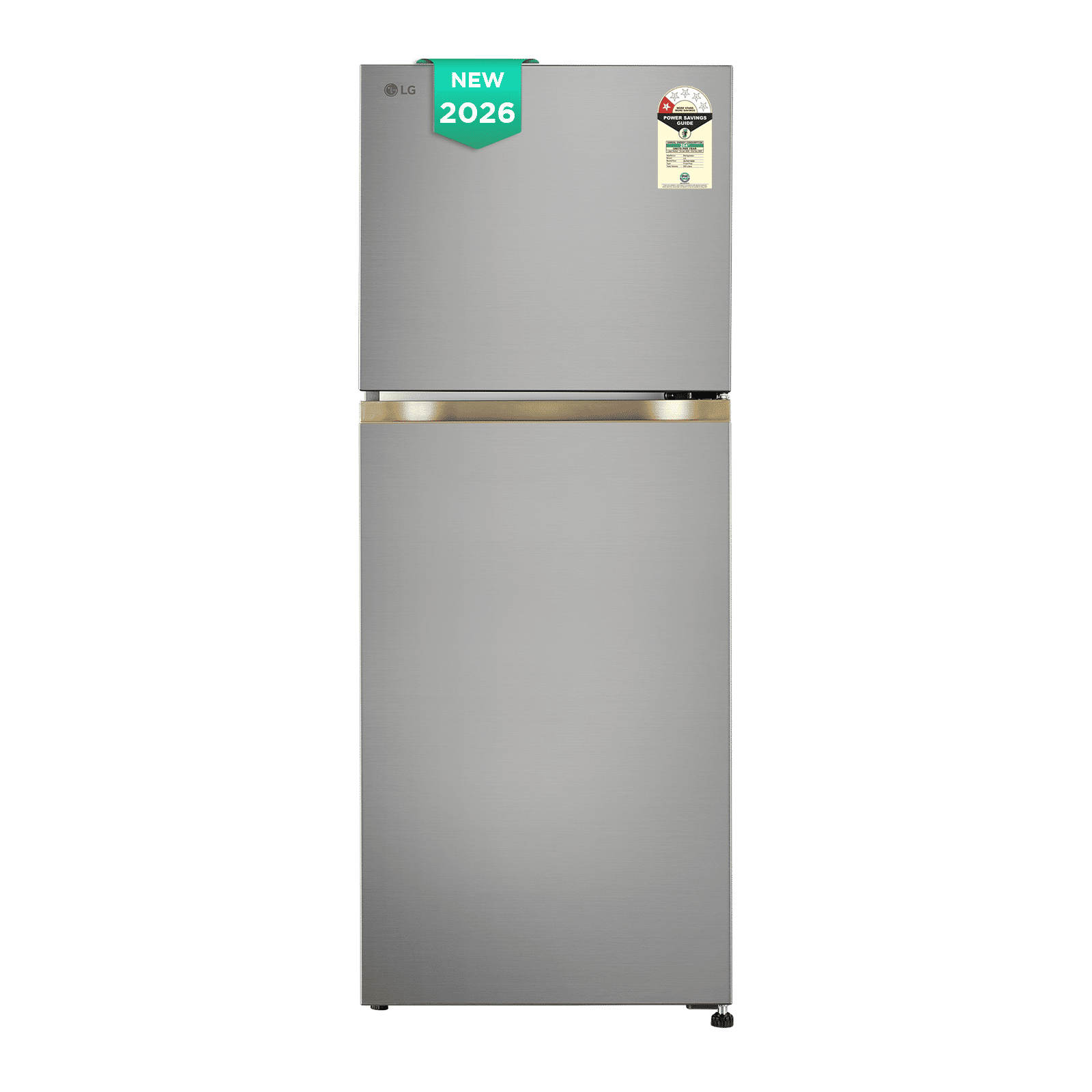 LG 225 Litres 1 Star Frost Free Double Door Refrigerator with Express Freeze (GLT2216WYPZ, Shiny Steel) (2026 Model)