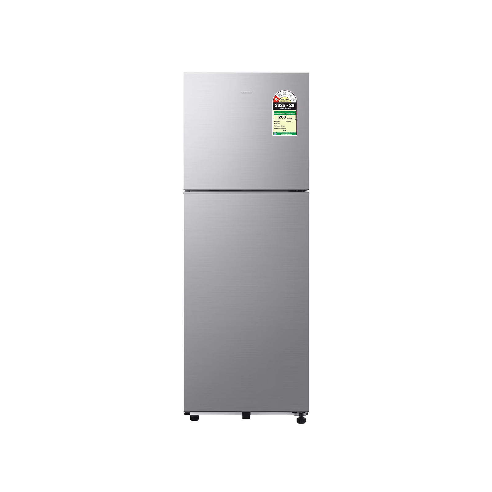 Samsung H28 236 Litres 1 Star Frost Free Double Door Refrigerator with All Around Cooling (RT40H28W1QNL, Gray Silver)