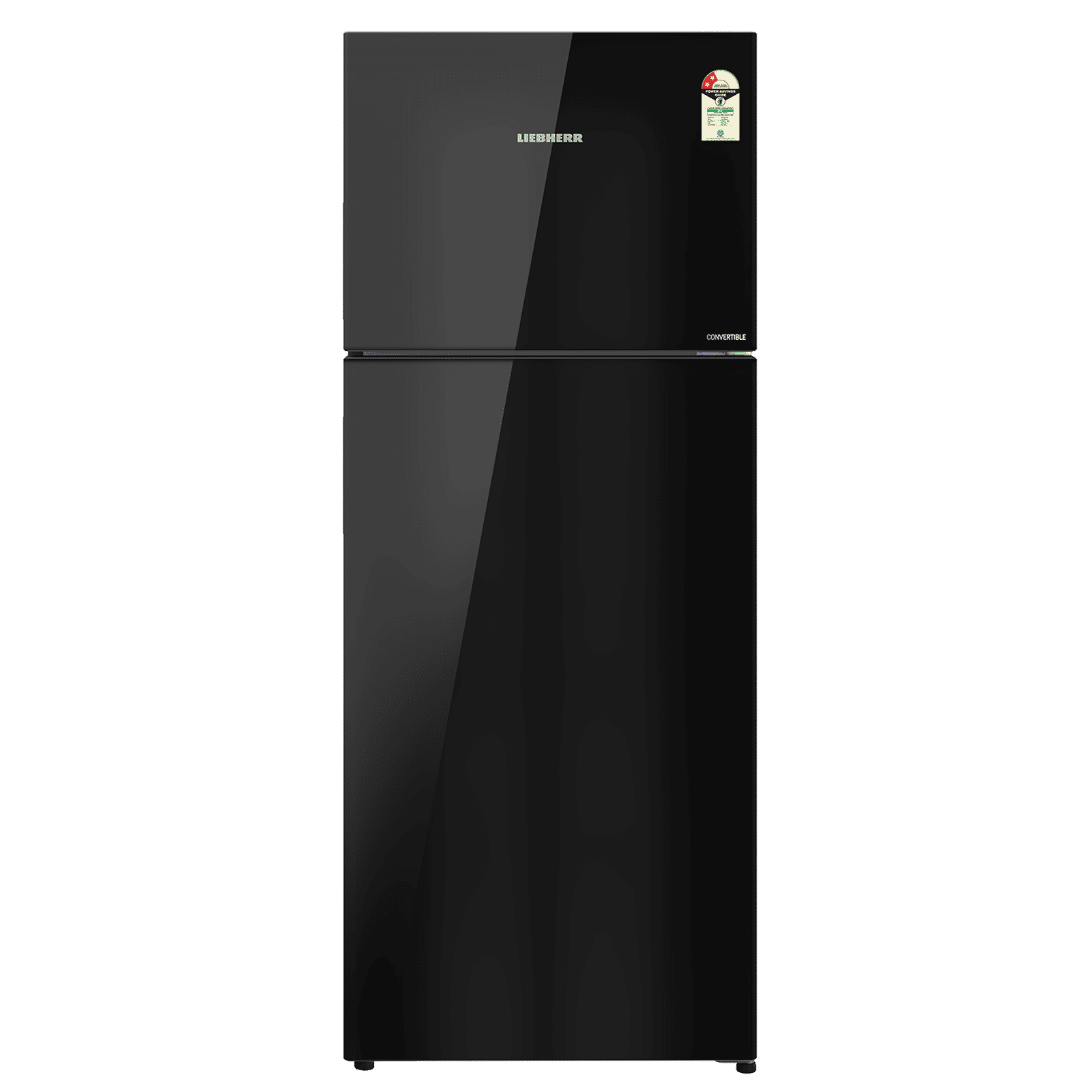 LIEBHERR Cluster 3 400 Litres 2 Star Frost Free Double Door Convertible Refrigerator with Duo Cooling (TVPbgB 4031, Black Gloss)