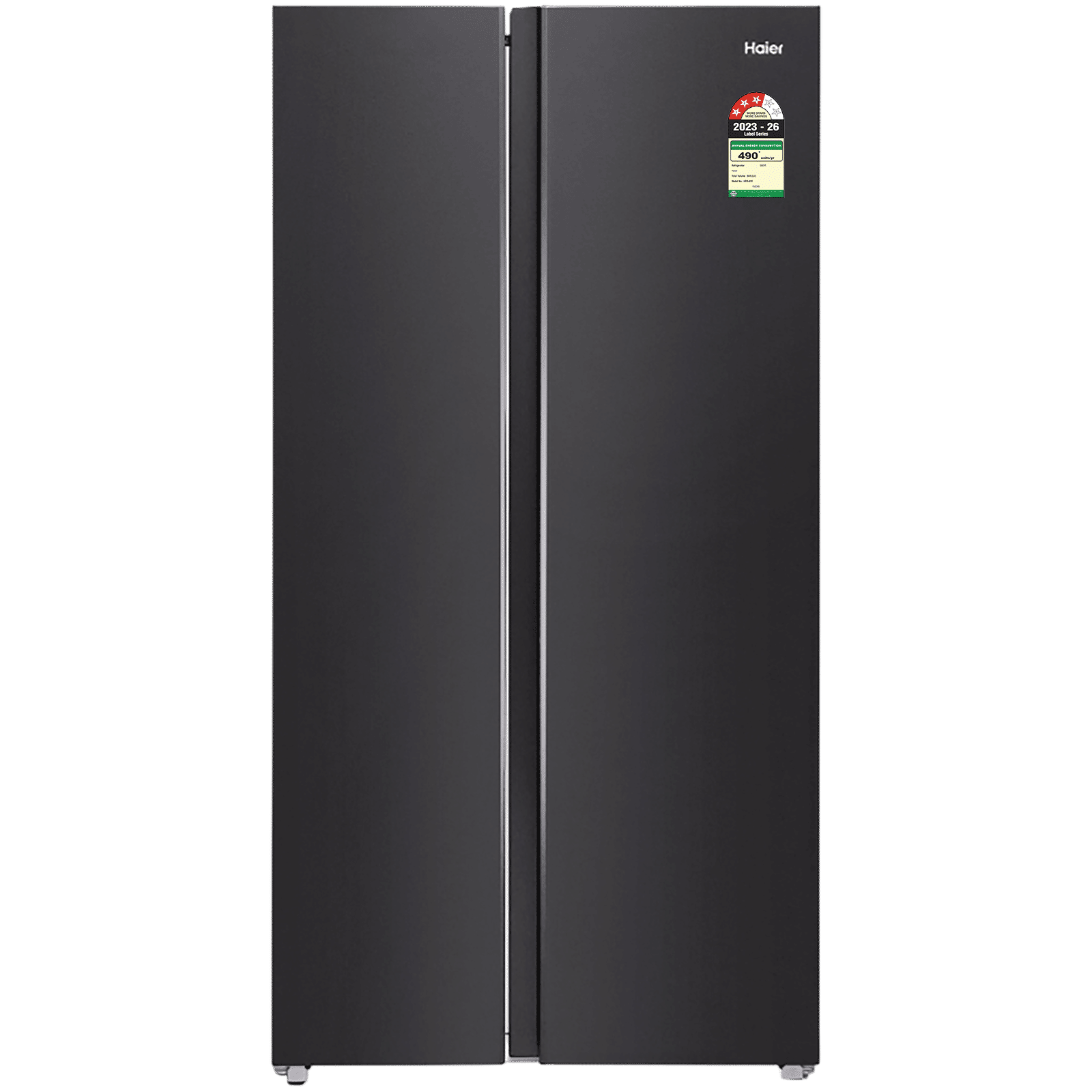 Haier HRS 540 Litres 3 Star Frost Free Side by Side Refrigerator with 360 Degree Magic Cooling for Uniform Freshness (HRS-615LB, Luxe Black)