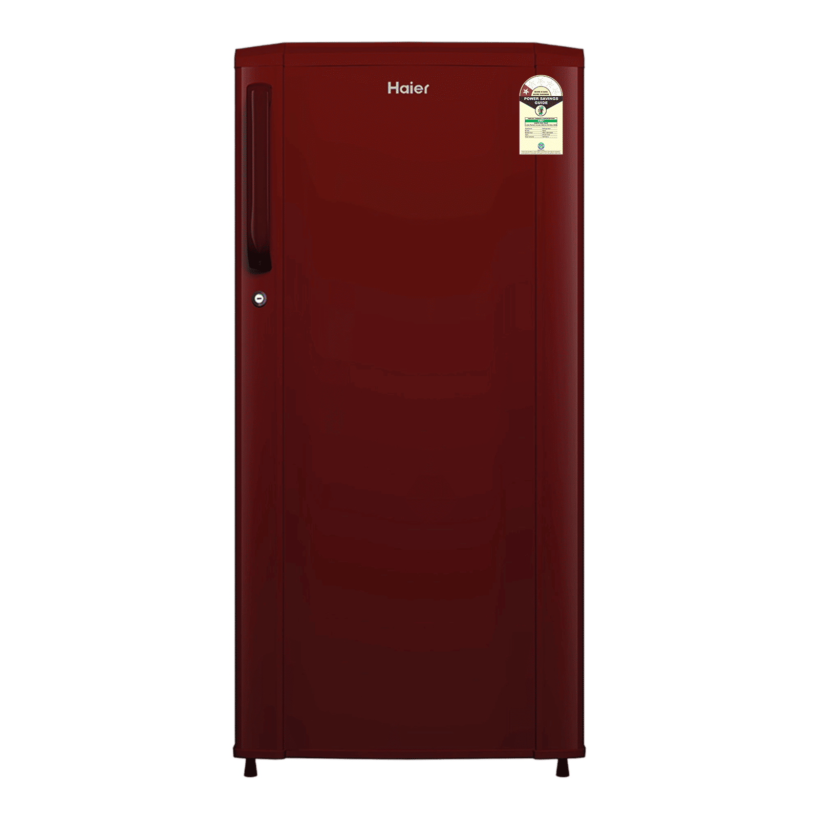 Haier HRD 165 Litres 1 Star Direct Cool Single Door Refrigerator with Diamond Edge Freezing Technology (HRD-1851BBRA-P, Red Mono)