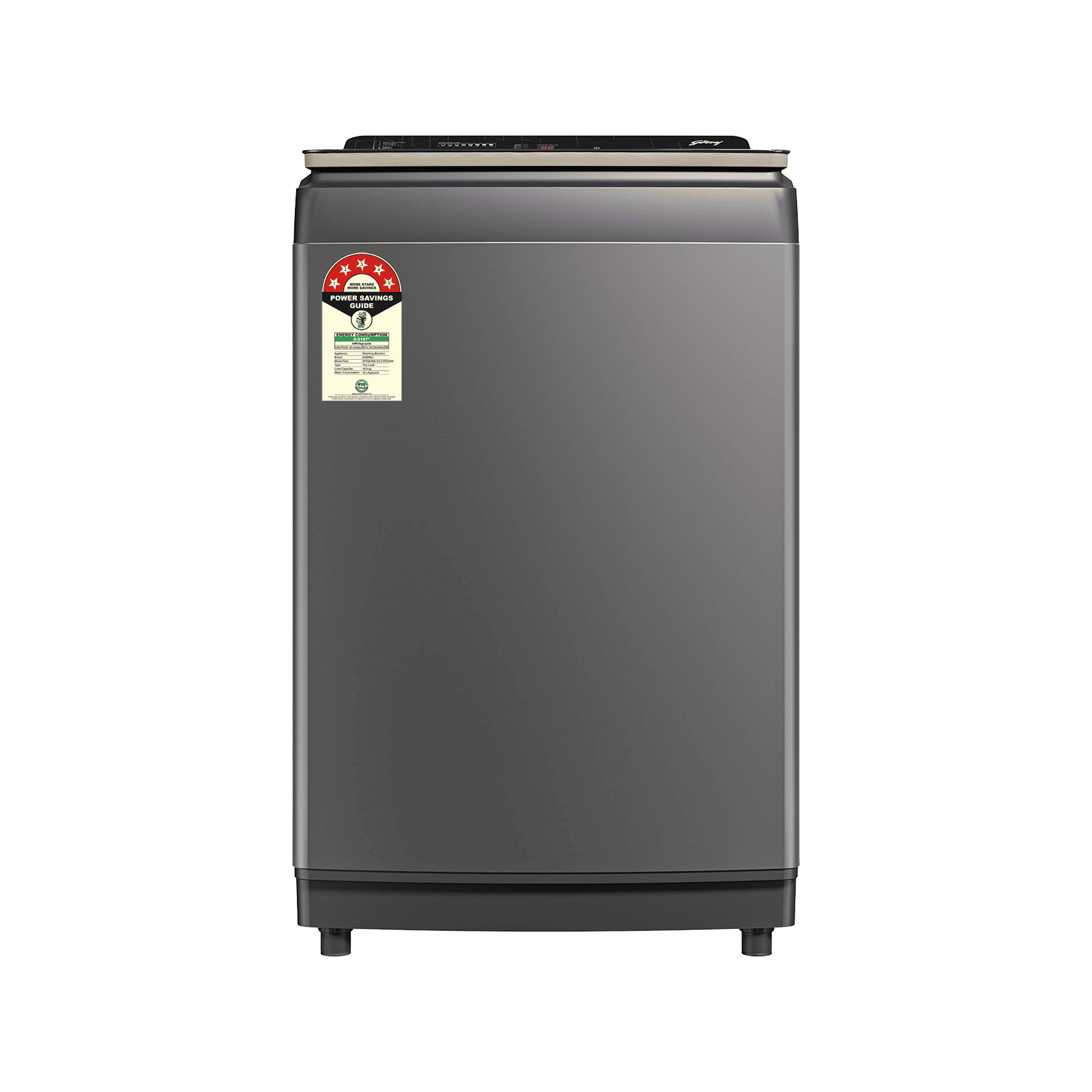 Godrej 10 kg 5 Star Fully Automatic Top Load Washing Machine (Rhine, 52141601SD00582, In-built Heater, Glacial Grey)