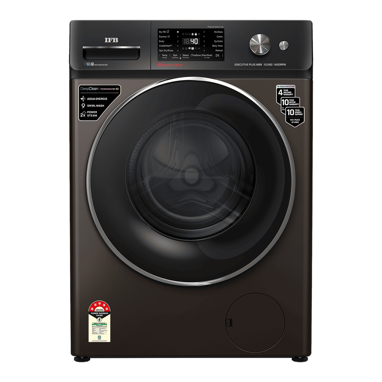 IFB 10 kg 5 Star Wi-Fi Fully Automatic Front Load Washing Machine (Executive MBN 1014K CMS, 8903287033896, Powered by AI, Mocha)