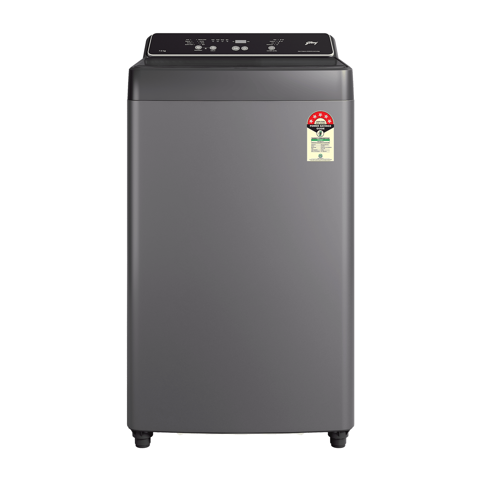 Godrej 7 kg 5 Star Fully Automatic Top Load Washing Machine (Valor, 52141601SD00553, Zero Pressure Technology, Matt Black)