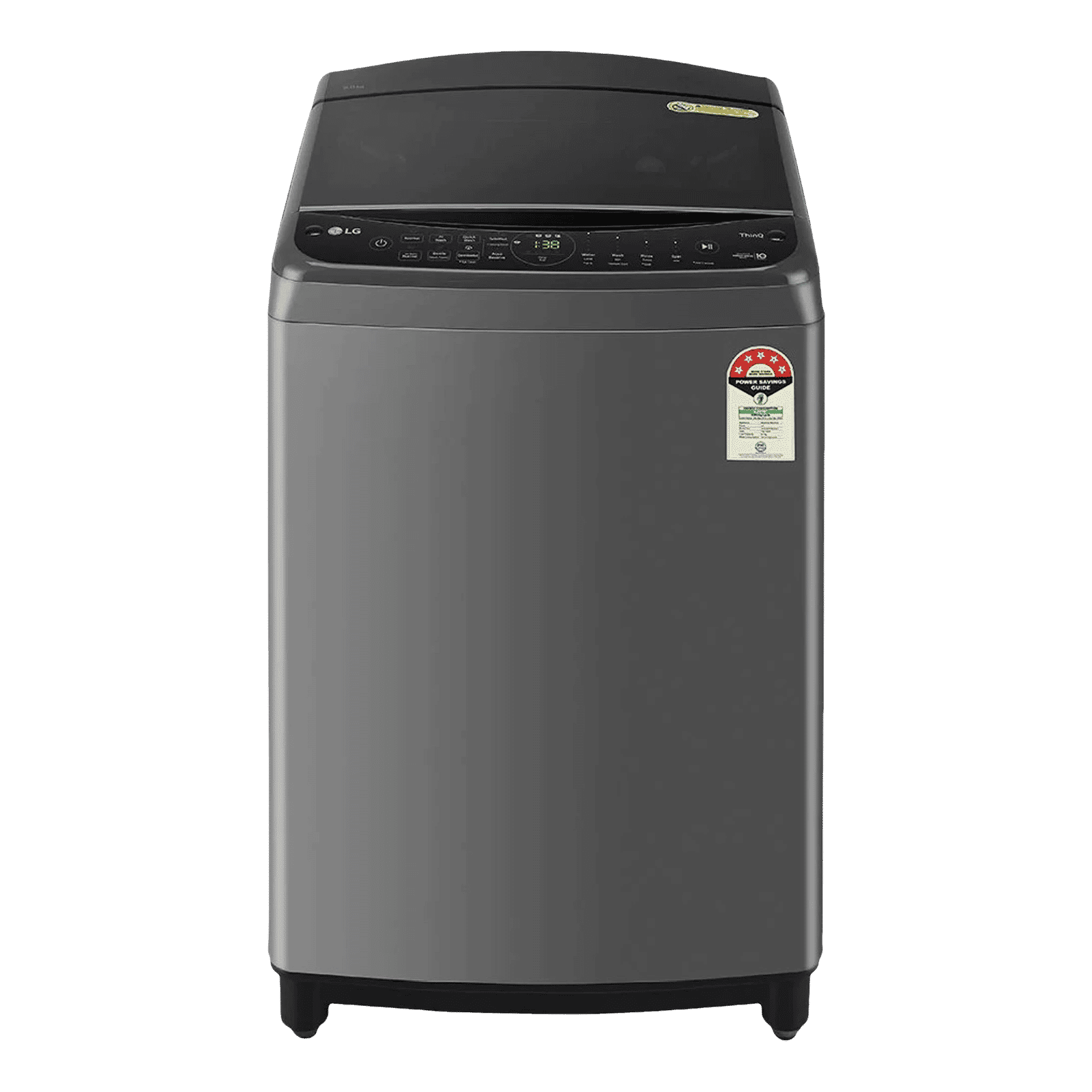 LG 9 kg 5 Star Fully Automatic Top Load Washing Machine (THD09SWM.ABMQEIL, In-built Heater, Black)